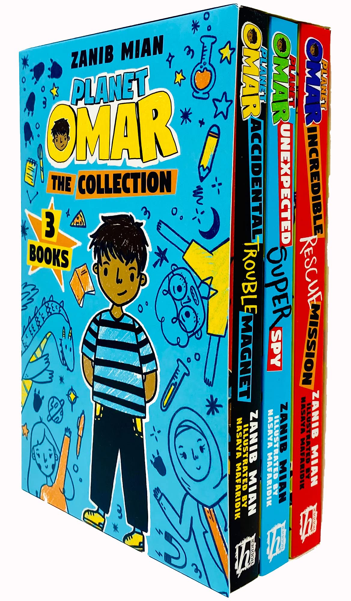 Planet Omar The Collection 3 Books Box Set by Zanib Mian (Accidental Trouble Magnet, Unexpected Super Spy & Incredible Rescue Mission) Paperback – 1 Jan. 2021