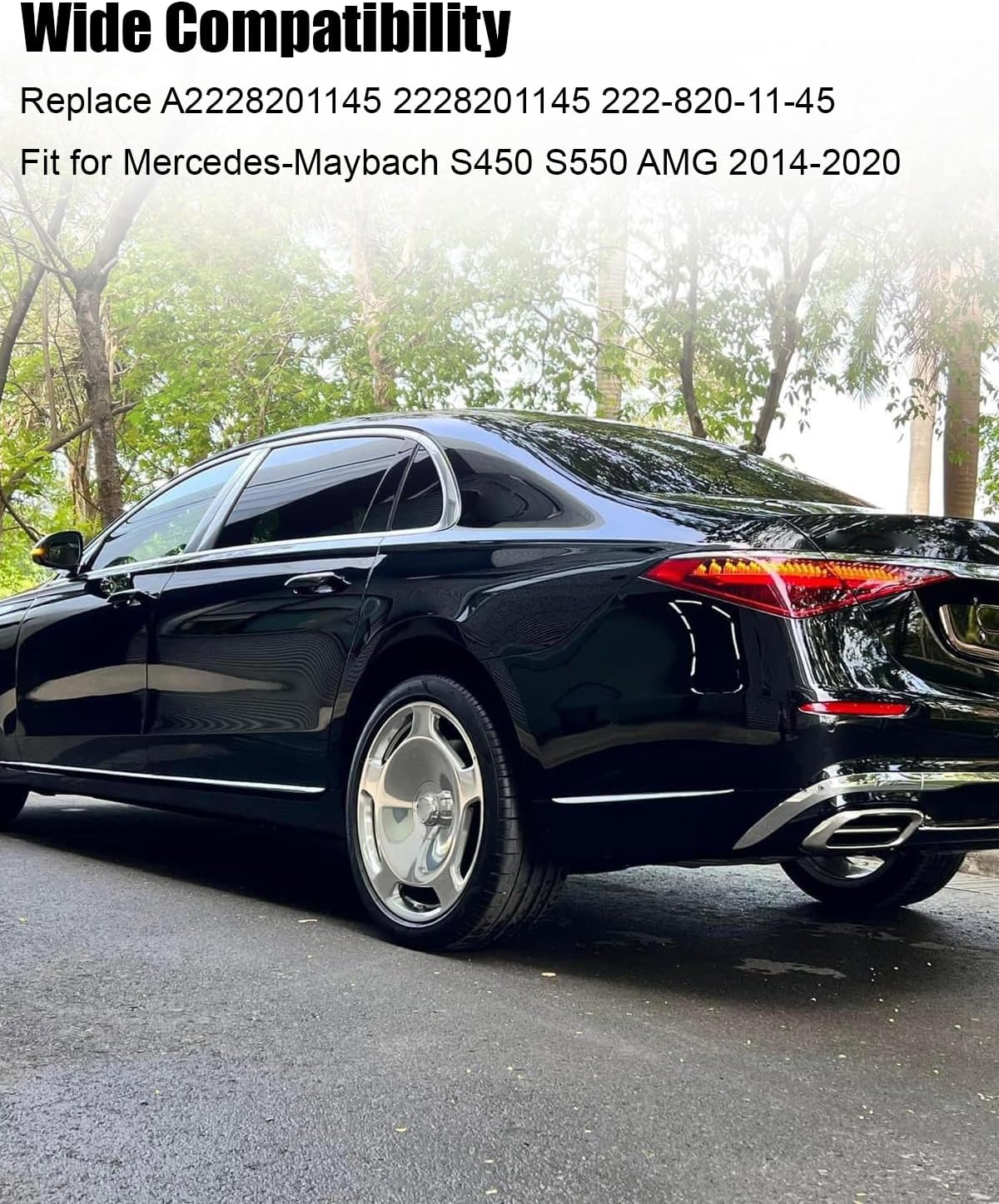 Heated Windshield Wiper Fit for Mercedes-Maybach S450 S550 S550e S560 S600 S63 S65 AMG 2014-2020, Front Heated Wiper Blade Replace A2228201145 2228201145 222-820-11-45