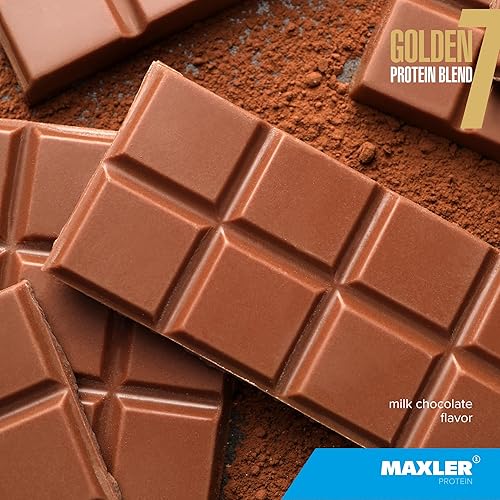 Miniatura 2 de Maxler Golden 7 Protein Blend - Proteína en polvo para ganancia muscular y recuperación - Proteína en polvo de chocolate con leche, 5 libras
