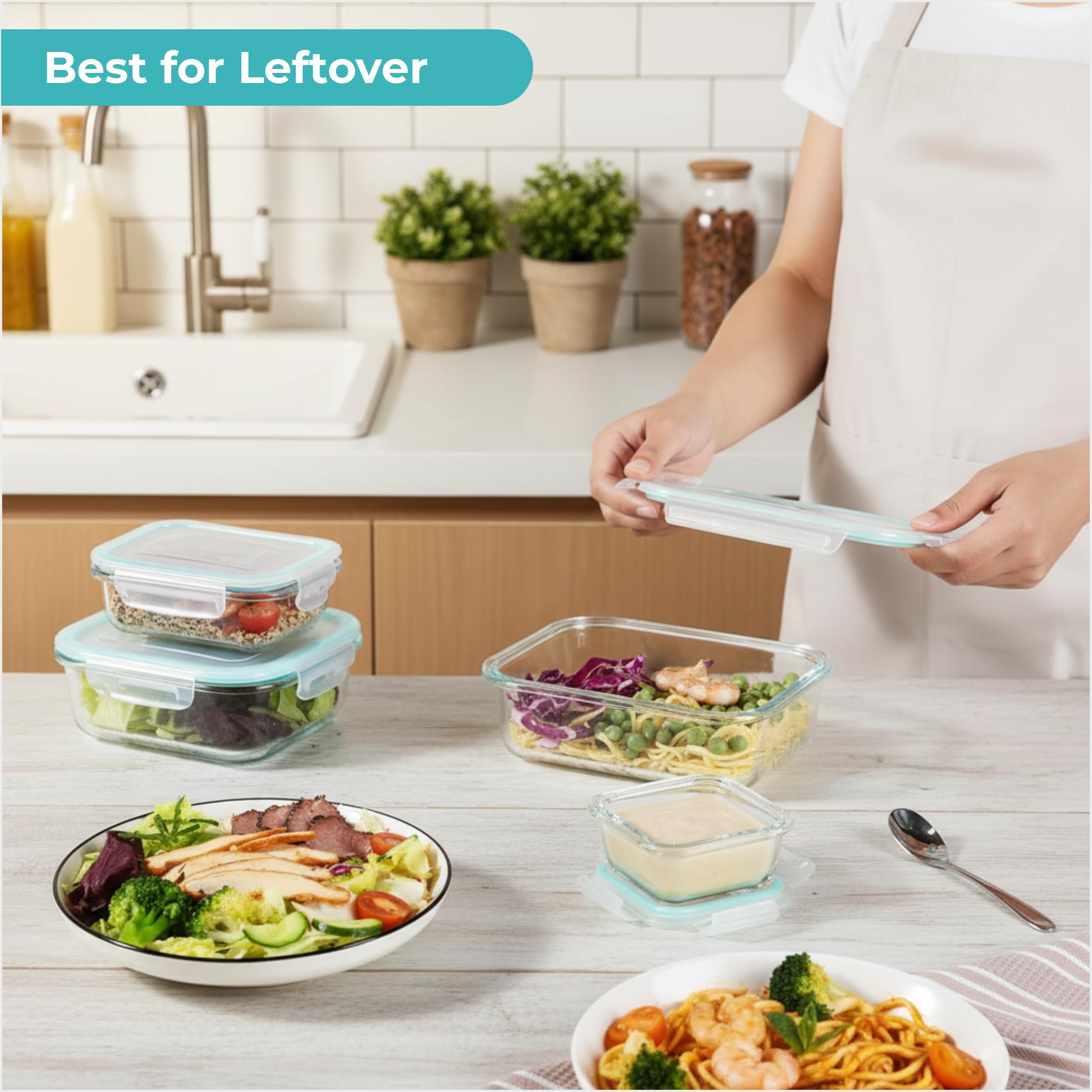 Amazon.com: AISOON 40 Pcs 85oz Food Storage Containers with Lids