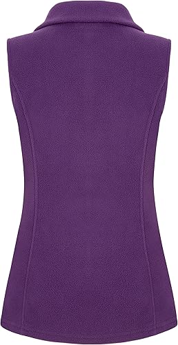 Miniatura 2 de SeSe Code Chaleco de forro polar ligero con cremallera frontal para mujer con bolsillos