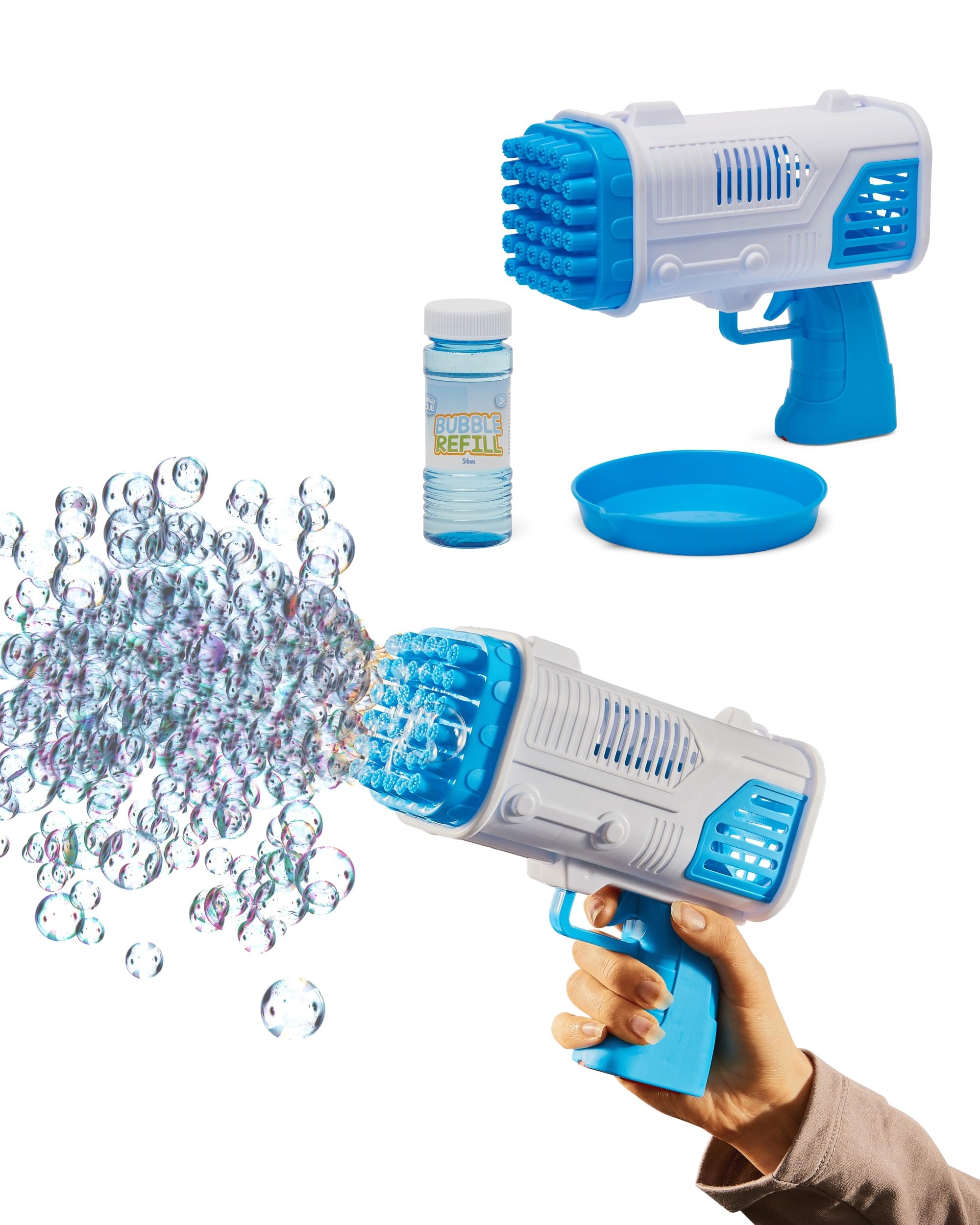 Venture Club Mega Bubble Blaster - Trigger Action Bubble Machine for Kids, Bubbles for Kids & Toddlers, Garden Toys & Games for Outdoor Play, Party & Active Fun - Easy Setup, Children Aged 3+, Blue — image 1