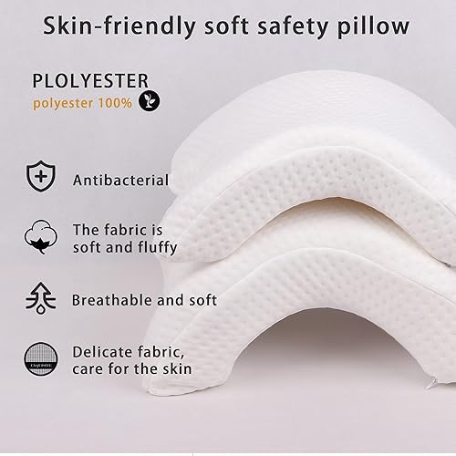 Miniatura 4 de ALEVMOOM Almohada cervical para parejas con agujero para el brazo, almohada cervical de cuello arqueado de rebote lento para parejas, espuma