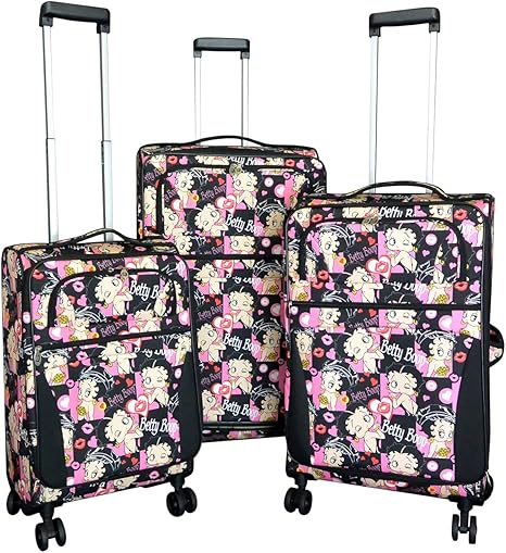 review Betty Boop 3 Pieces Luggage Set. Extremely Lightweight. 20