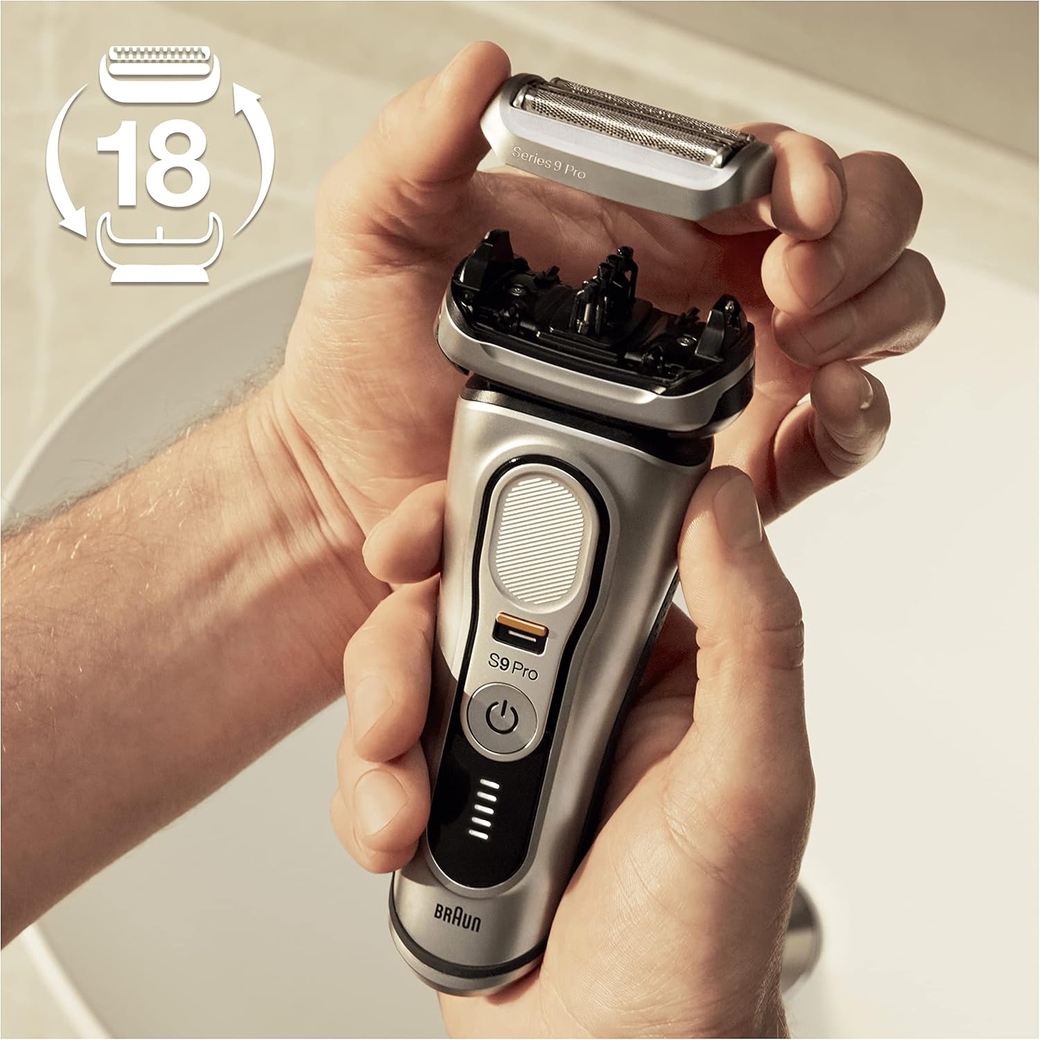 Braun Series 9 Electric Shaver ORIGINAL Replacement Head, Easily Attach Your New Shaver Head - Image 4