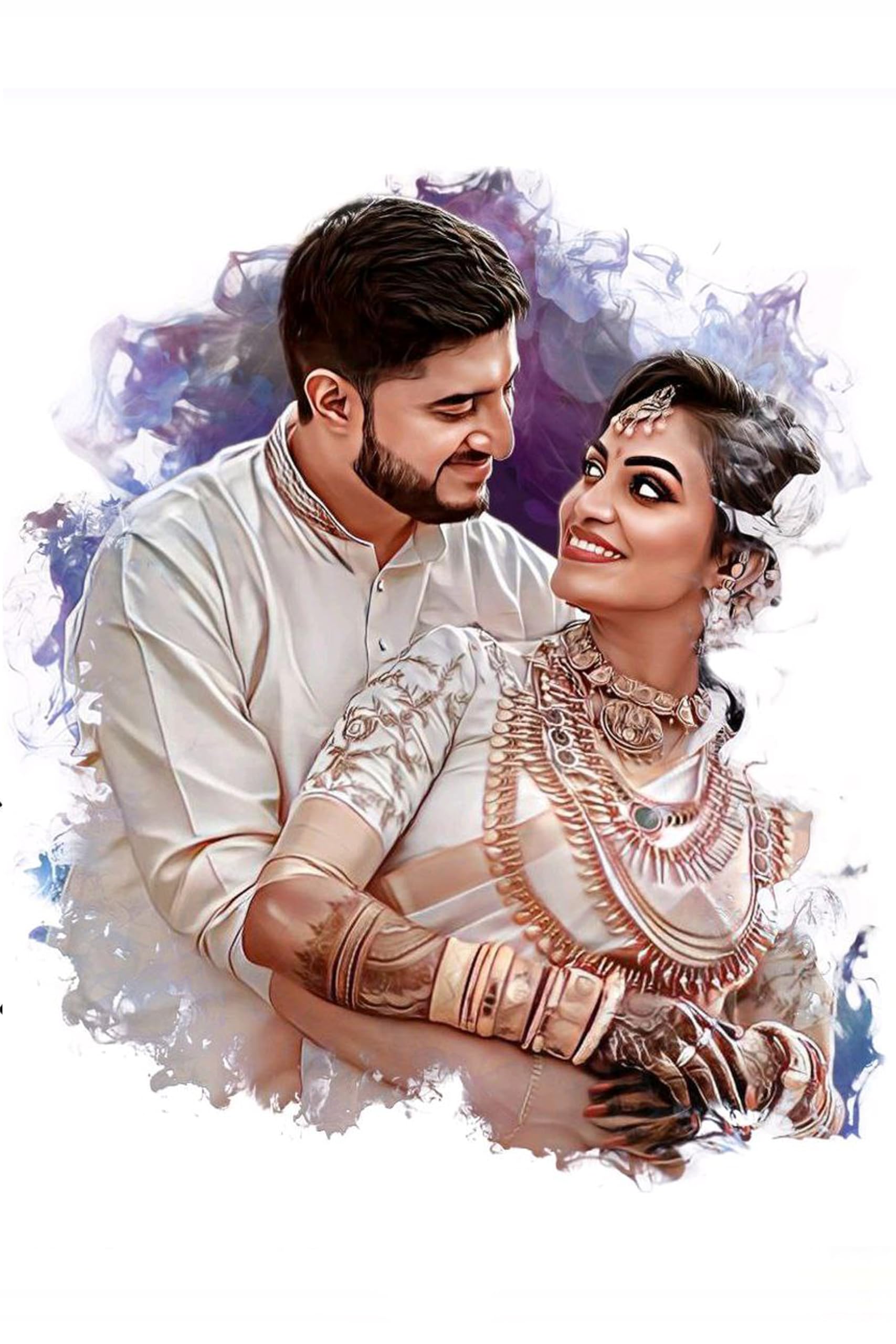 Vsk Sketch Art Photo Frame with Customized Handmate Digital Art Painting & Oil Painting For Birthday, Valentines Day, Wedding Day, Mothrs day,Fathers day (White 6x8) (B0C6B38DFM) Amazon Price History, Amazon Price Tracker