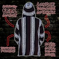 Vista 5 de Cuitáxi droga -méxico suéter - chaqueta baja - poncho baja - poncho mexicano - sudadera bohemia - sudadera con capucha mexicana