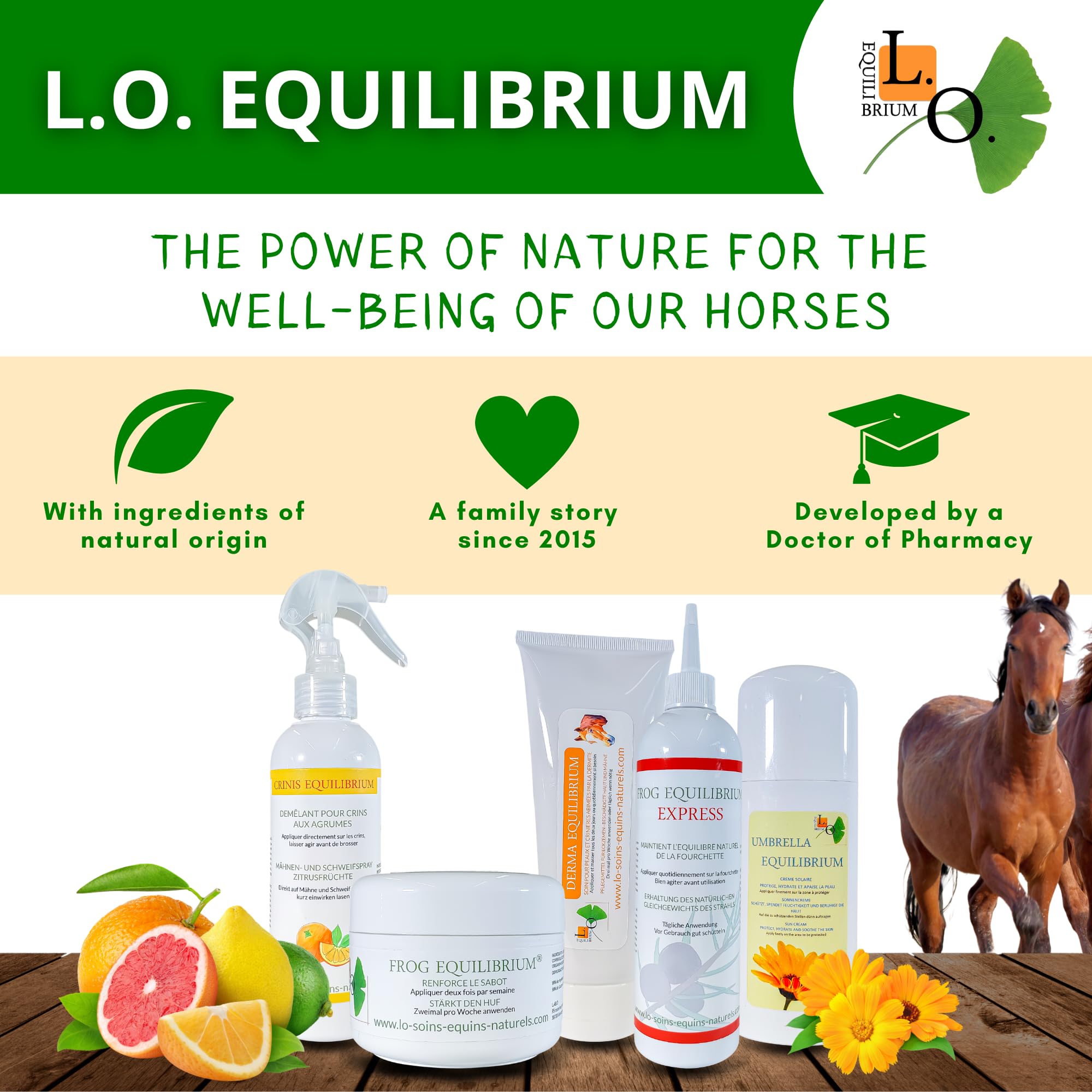 Umbrella Equilibrium -2en1 - Crème Protection Solaire UV et après Soleil Naturel pour Cheval - A Base de Calendula, Carotte, germes de blé, Lavande, et filtres UV minéraux