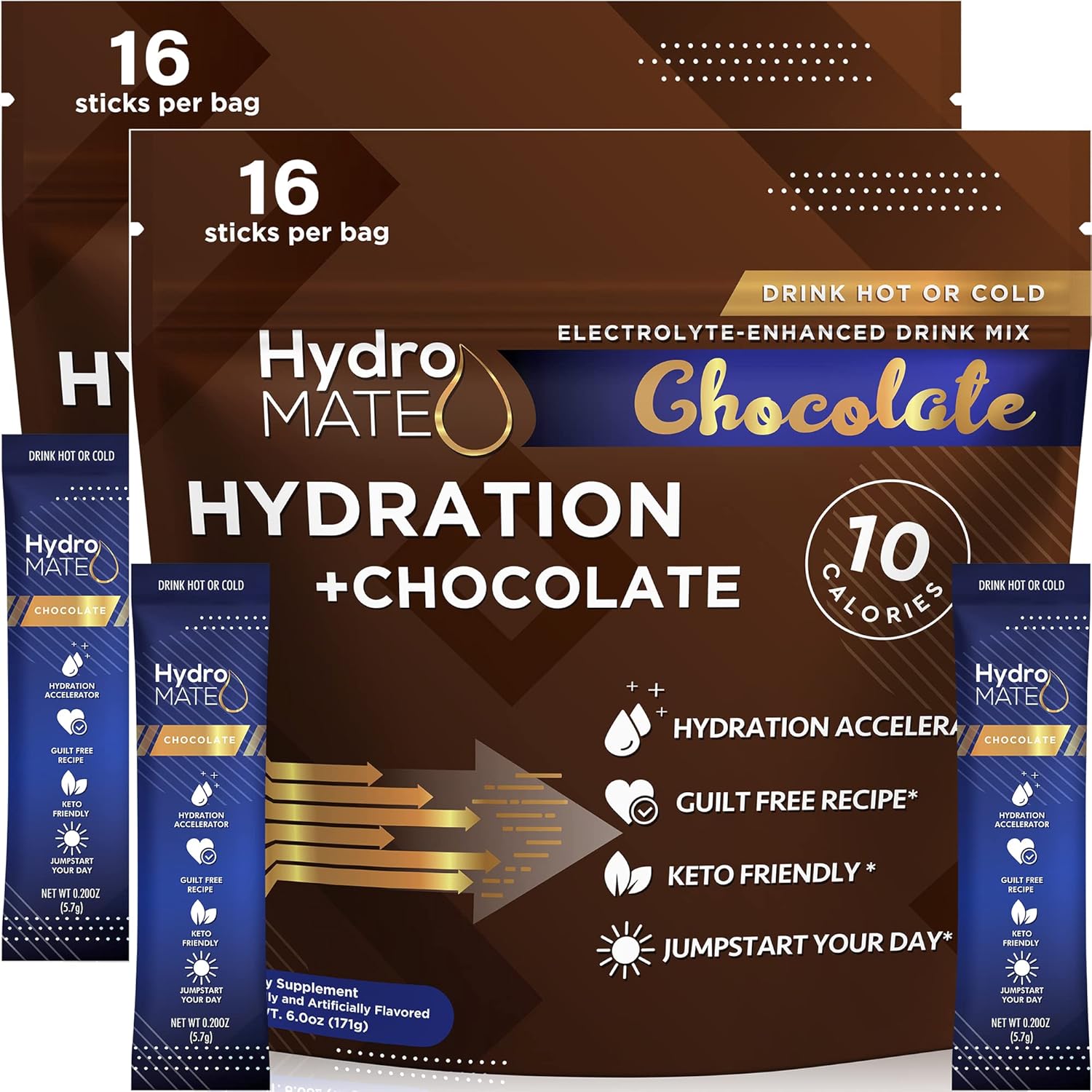 NatureWorks HydroMATE Electrolytes Powder Drink Mix Packets Hydration Accelerator