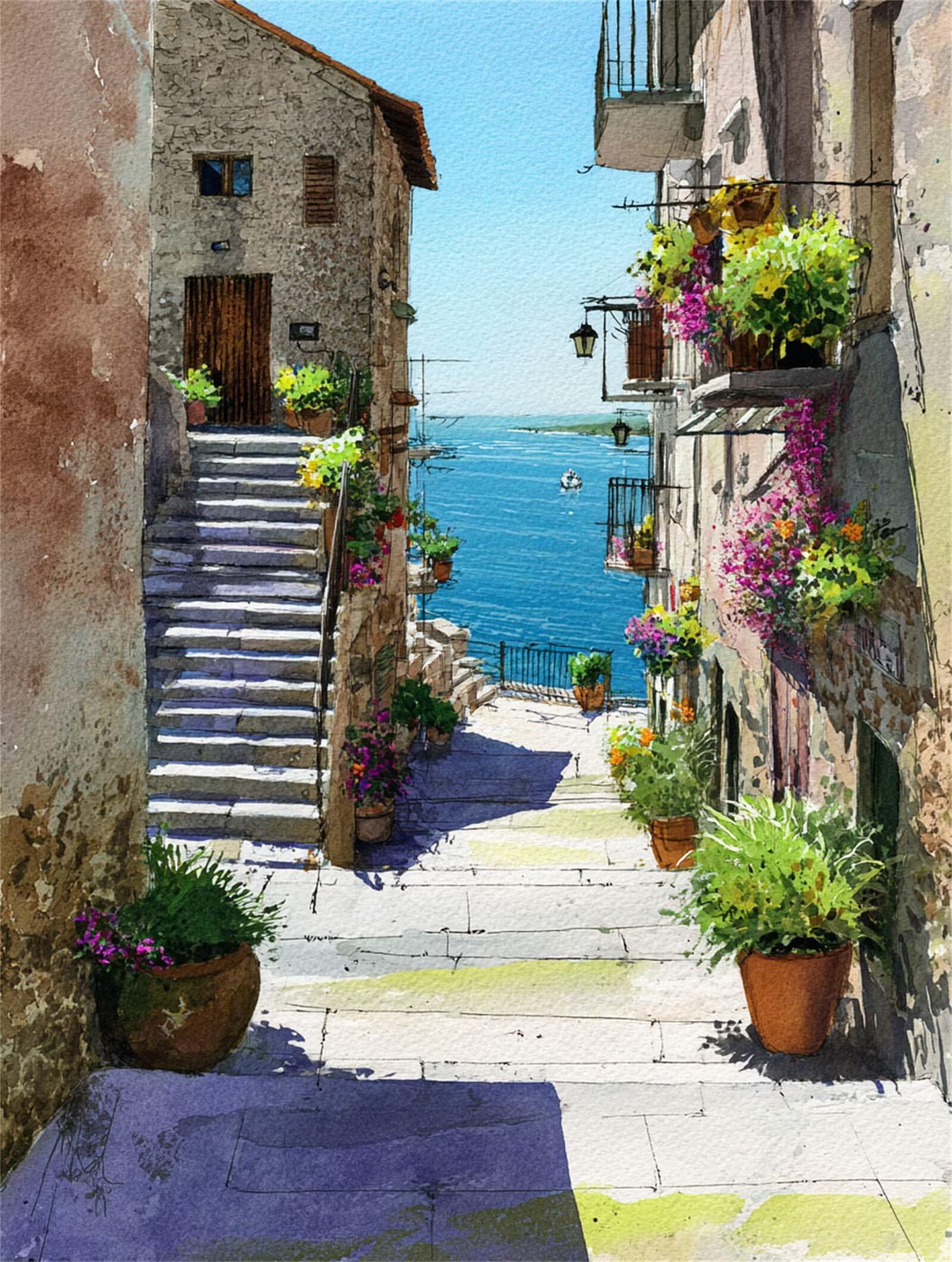 Dipingere con i Numeri Adulti piante, Le scale Dipingere con i Numeri Bambini DIY Kit, Set Premium con Pennelli, Decorazione Casa & Creativo Regalo, Attività di Tempo libero 70x95cm z-490