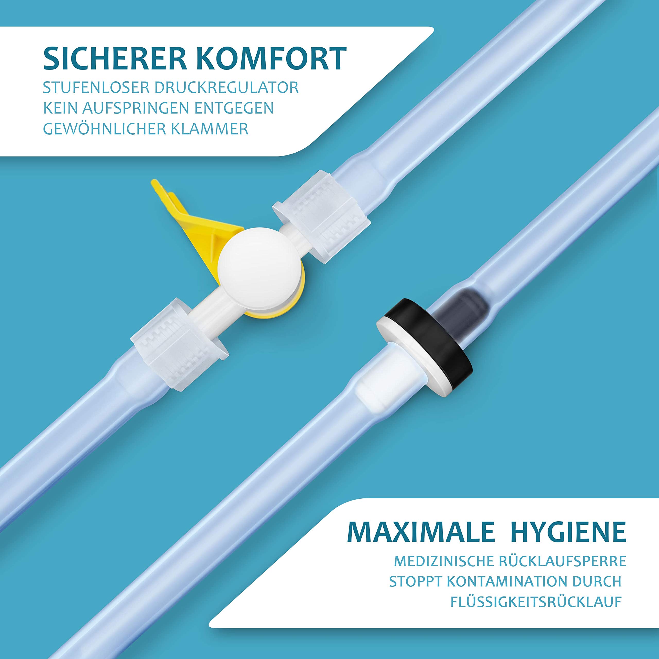 Lyvanas Einlauf Set Zur Darmreinigung (BPA- Und Phthalatfrei) - 2 Liter Klistier Set In Vollausstattung Für Alle Einläufe - Premium Reise Irrigator Set (Packung mit 2)