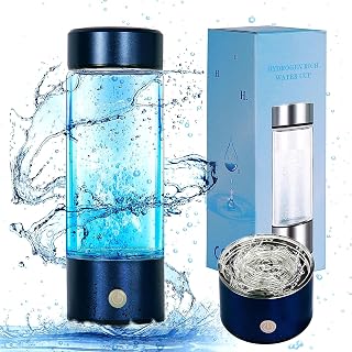 Hydrogen Water Bottle,Portable Hydrogen Water Generator Machine, Improve Water in 3 Minutes Quick Electrolysis, Suitable for Home, Office, Travel, Daily Drinking (Blue)