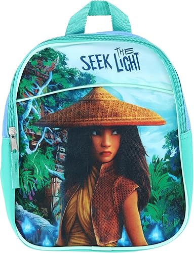 Mochila Raya y el último dragón para niña de 11 pulgadas, Verde, Moderno