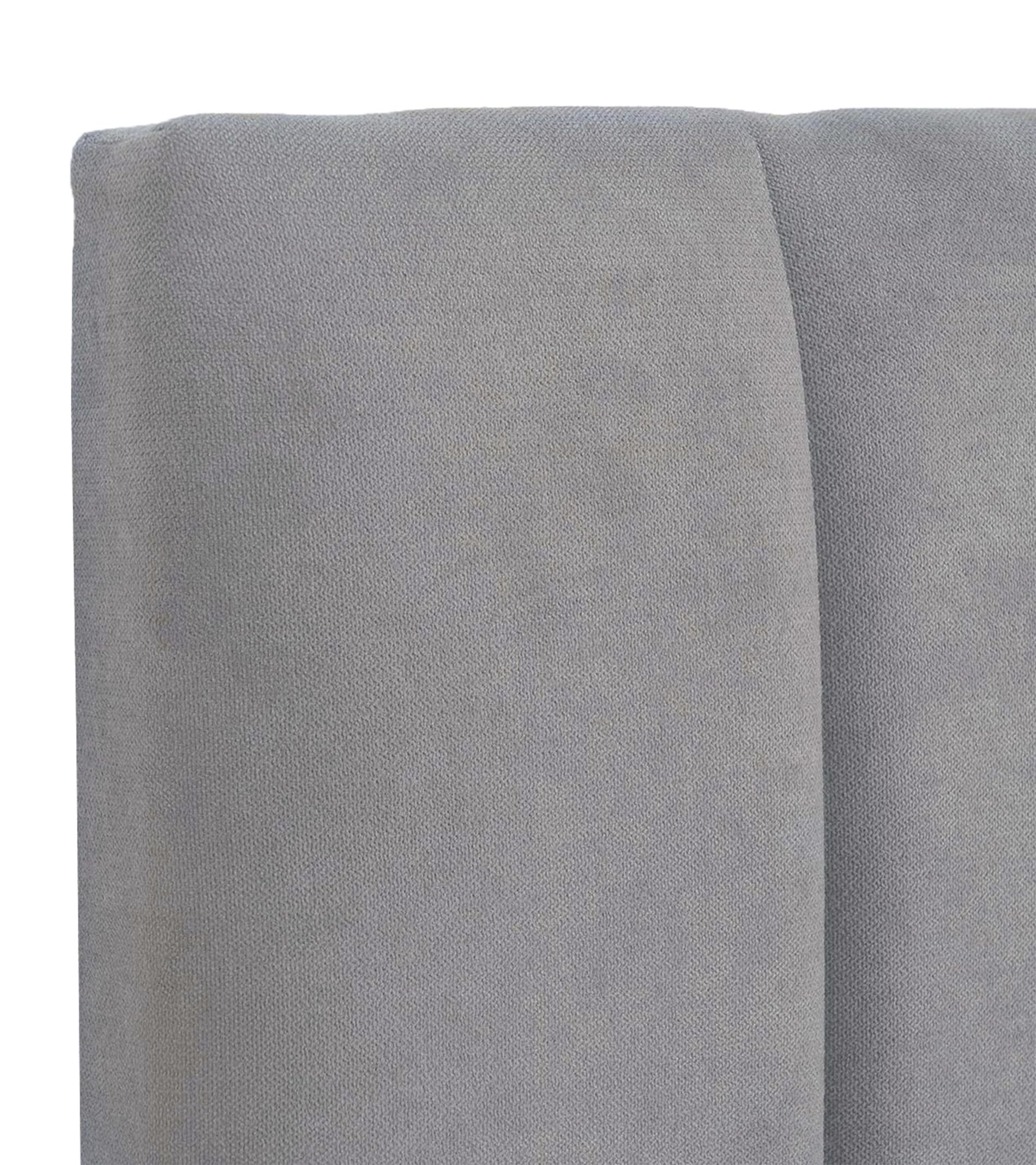 Cabecero Amex 150x120 cm – Tapizado en Tela con Acolchado Alta Densidad, Diseño Rayado y Volumen Suave Color Gris