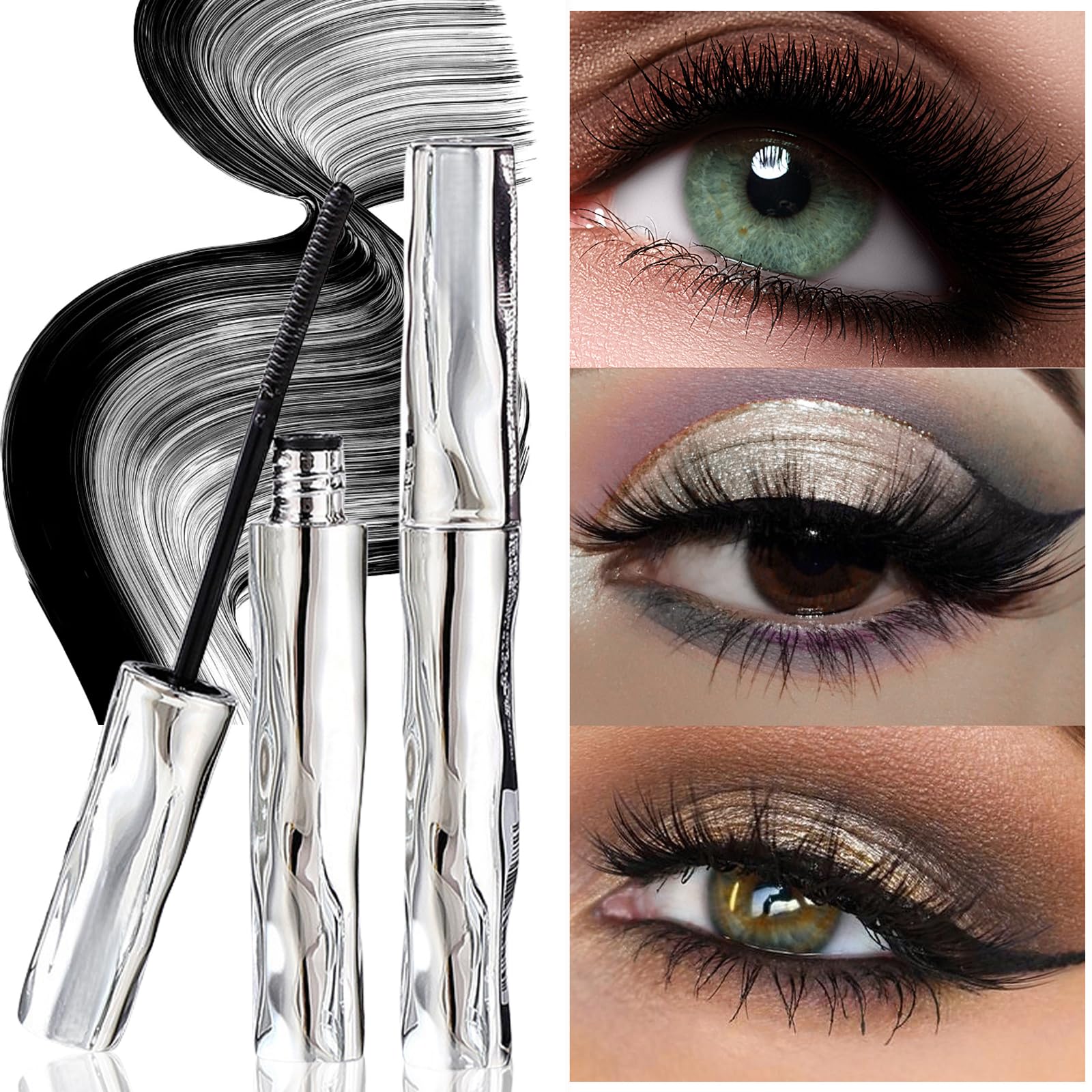 Ultimate Length & Curl Mascara Duo, Volumizing & Lengthening Formula for Lifted Clump-Free Lashes. 4D Silk Fiber Boost - Image 4