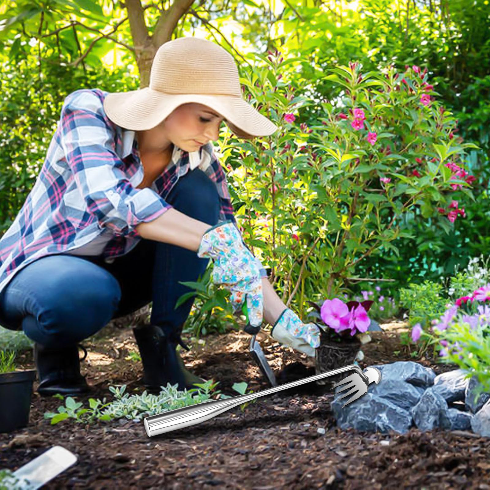 Snapklik.com : LANBOUY Weed Rake Puller Gardening Weed Garden Hand Weed ...