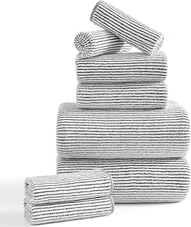 8-Piece Premium Towel Set for Bathroom|2 Oversized Large Bath Sheet,2 Ha...