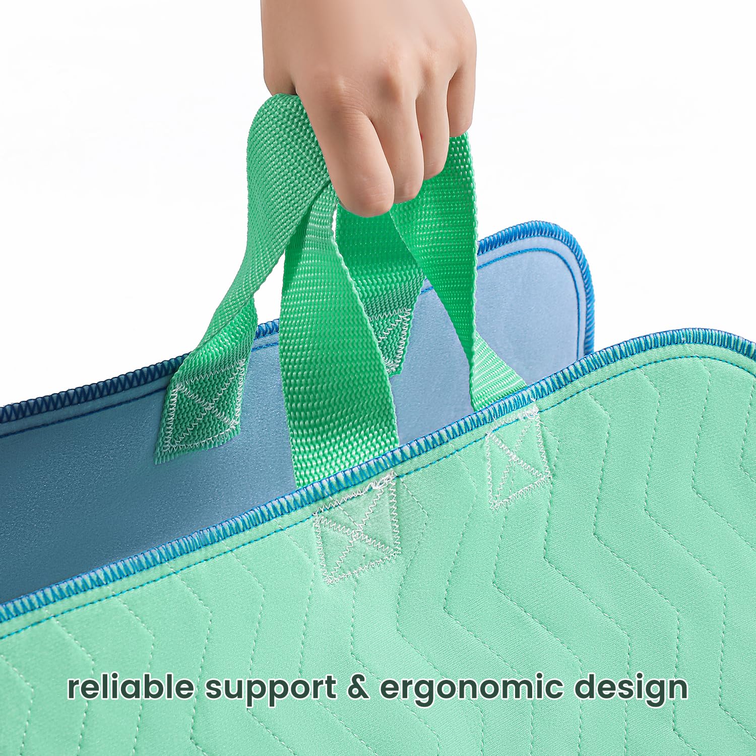 Almohadilla de cama de posicionamiento con asas, secado rápido, almohadillas de cama para incontinencia de 6 asas, lavables, impermeables, reutilizables para ancianos, postrados en cama, transferencia