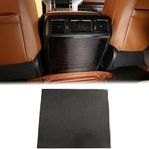 Aunginsy Rear Row Exhaust Vent Anti-Kick Panel Protector Trim Compatible with Toyota Tundra 2014-2021 Car Rear Central Armrest Air Conditioning Outlet Vent Panel Decorative Sticker Cover Accessories
