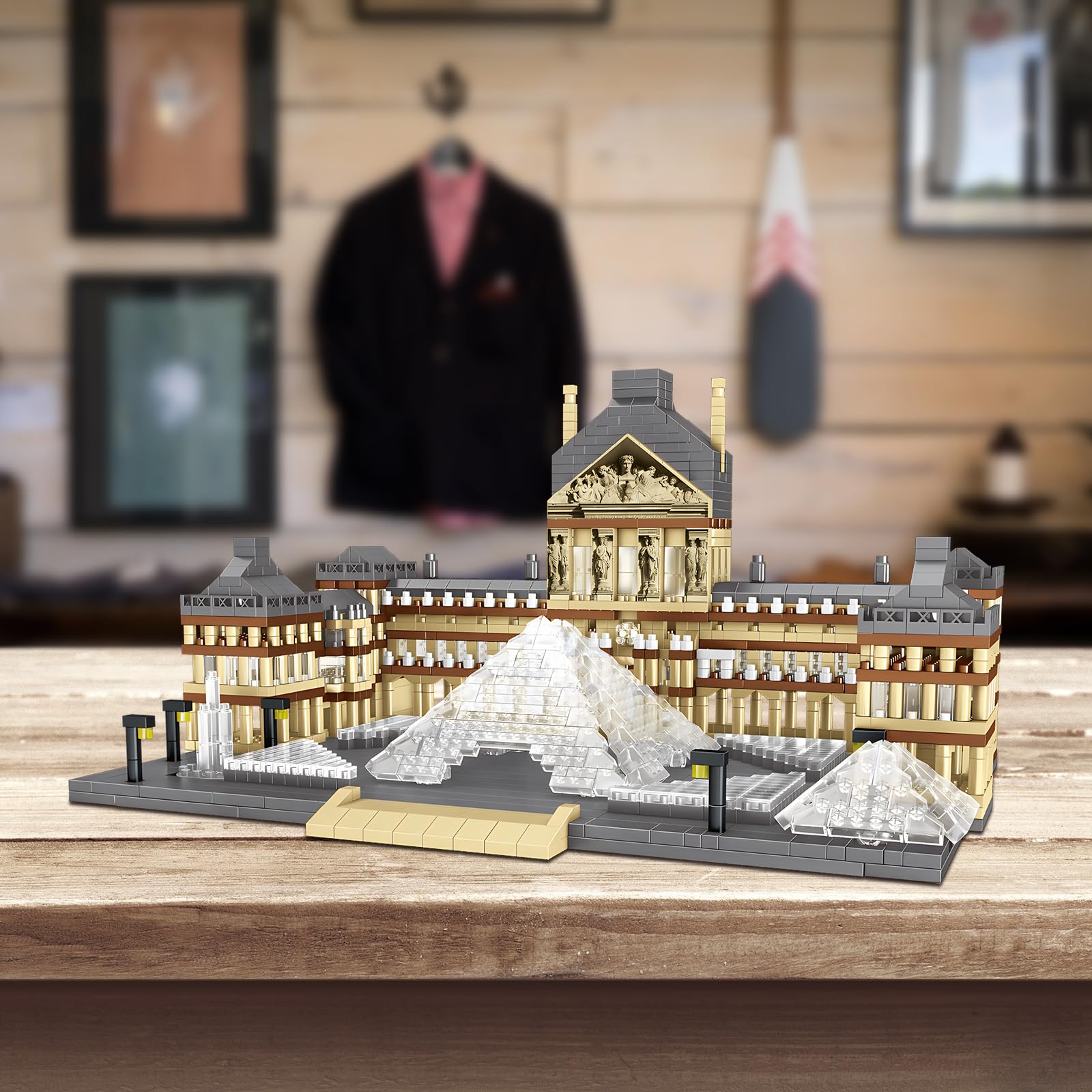 Paris Louvre Museum Model Building Blocks Set Micro Bricks World Famous Architecture Educational Toys for Kids Adults 3377 Piece Birthday