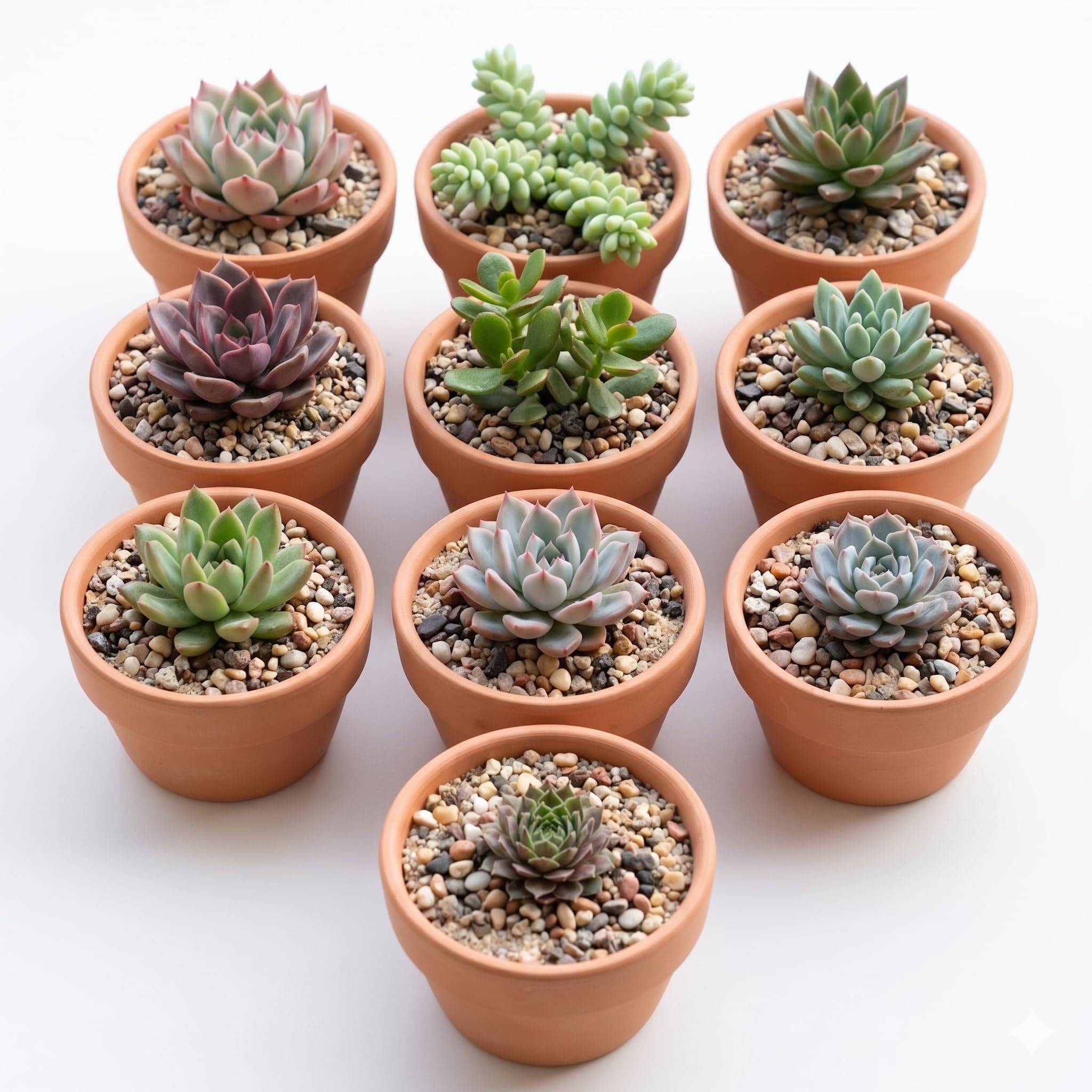JOINPAYA 10pcs Terracotta Succulent Flower Pots Durable Pottery Planters for Home Office Garden Decor Shallow Phalaenopsis Plant Holders