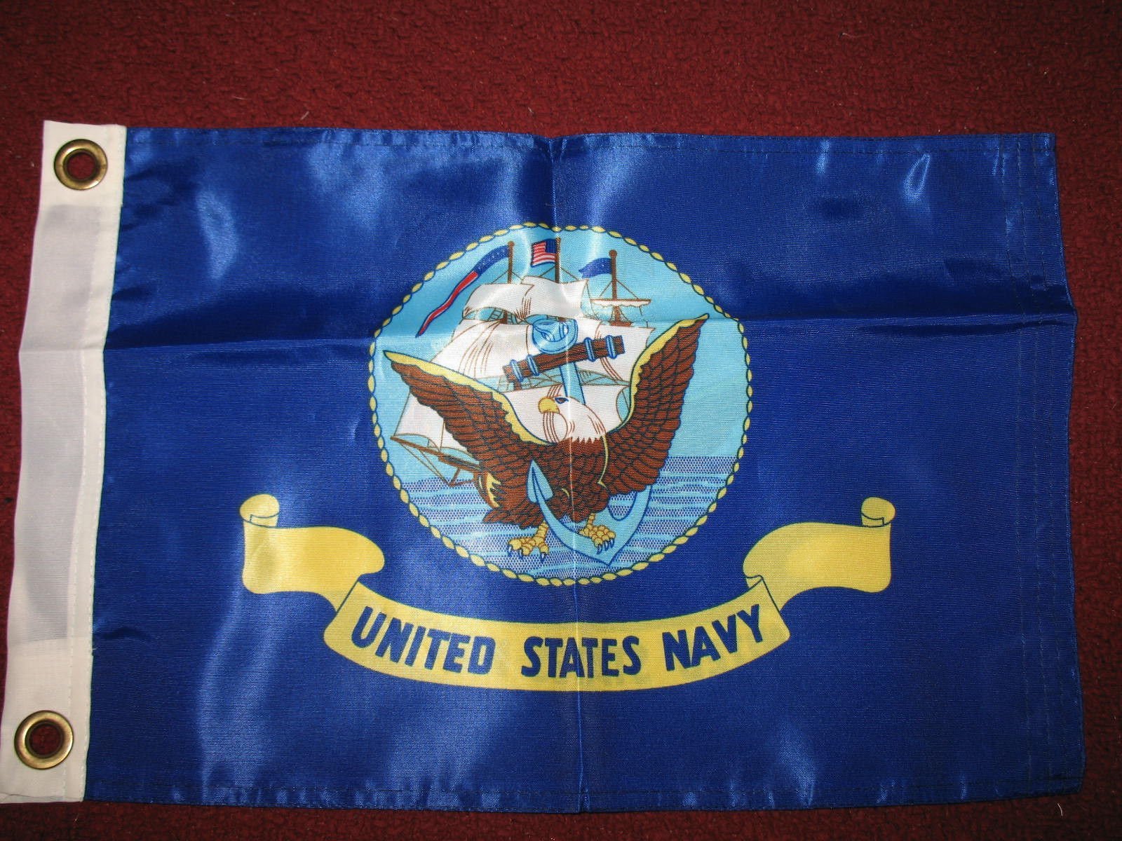 U. S. NAVY フラッグ　旗 Amazon.com : 12X18 Us Navy Emblem Flag Double Sided Nylon
