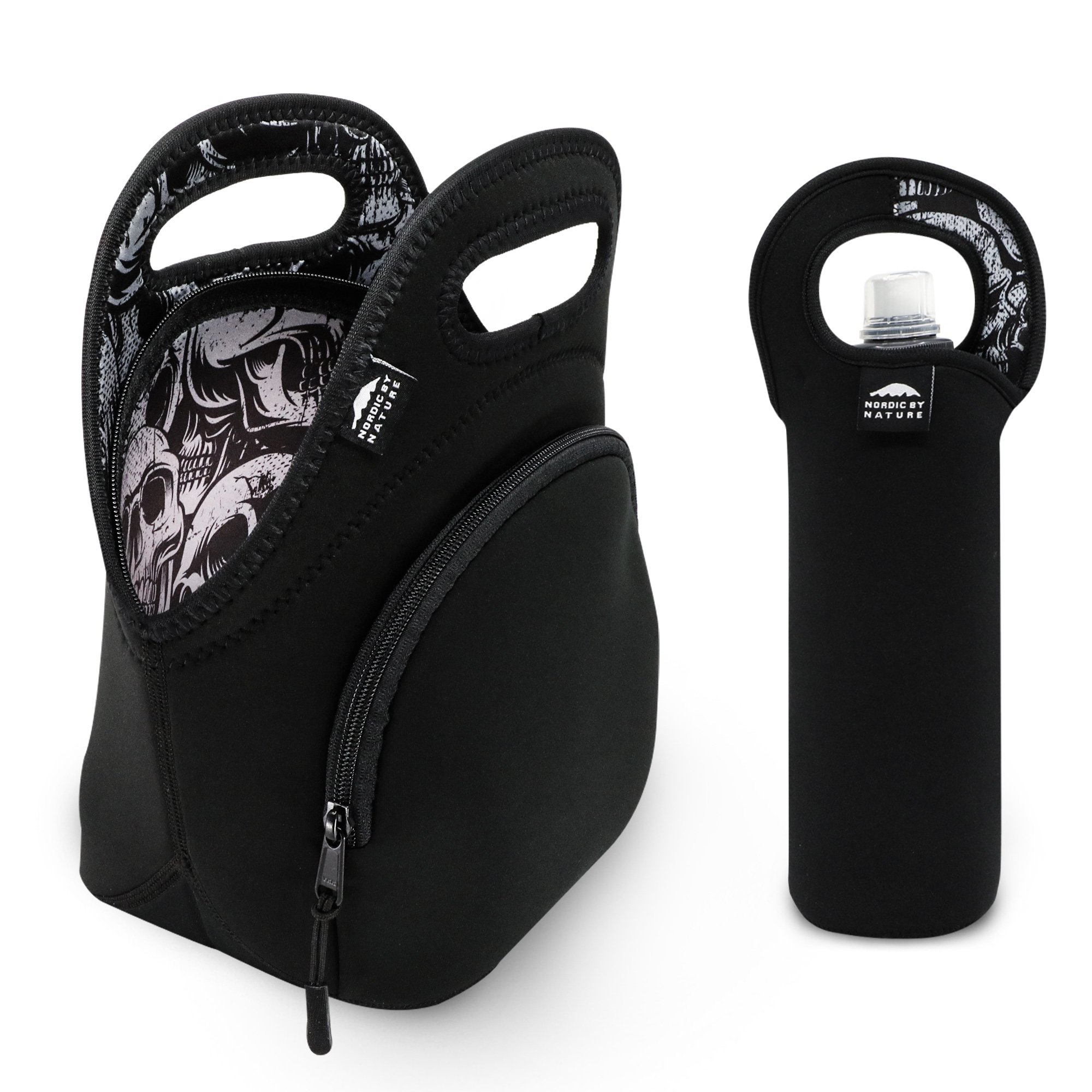 Lunch Bag Set For Women, Men & Kids | Extra Thick 5mm Insulated Neoprene Keeps Your Lunch Box Delicious For Hours | Washable | Water Bottle Sleeve |