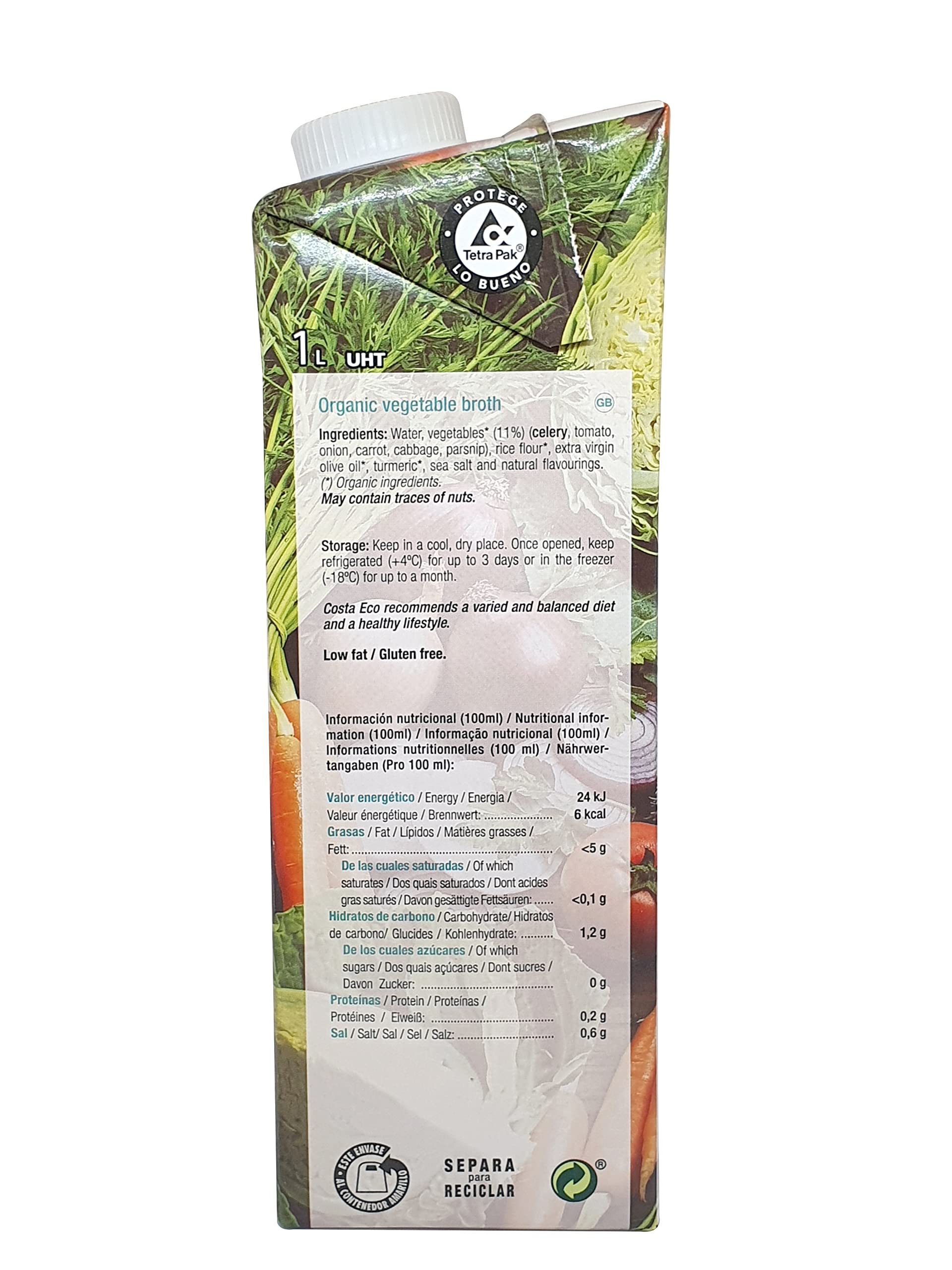 COSTA ECO Caldo De Verduras Ecológico 6x1L