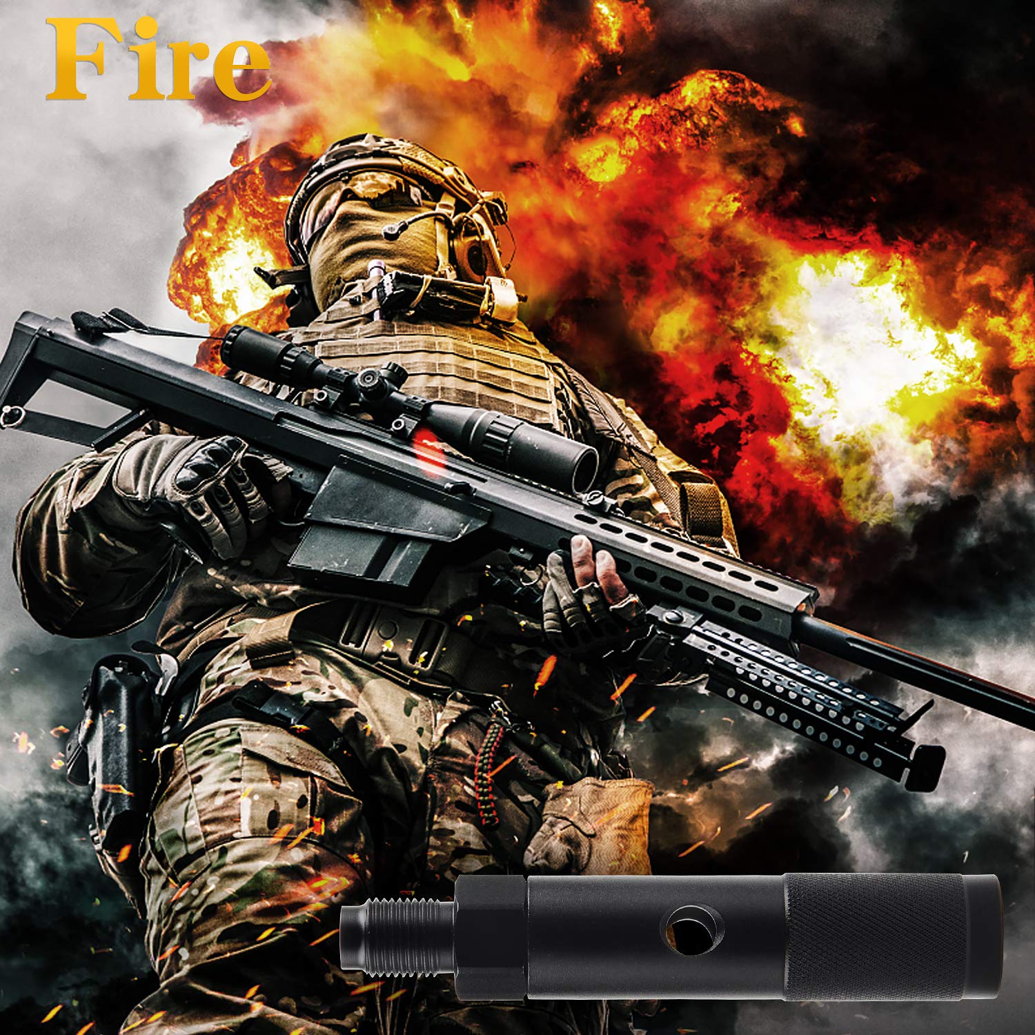 CPROSP Adaptador de Cambio Rápido de Paintball 12g para Cápsulas M16