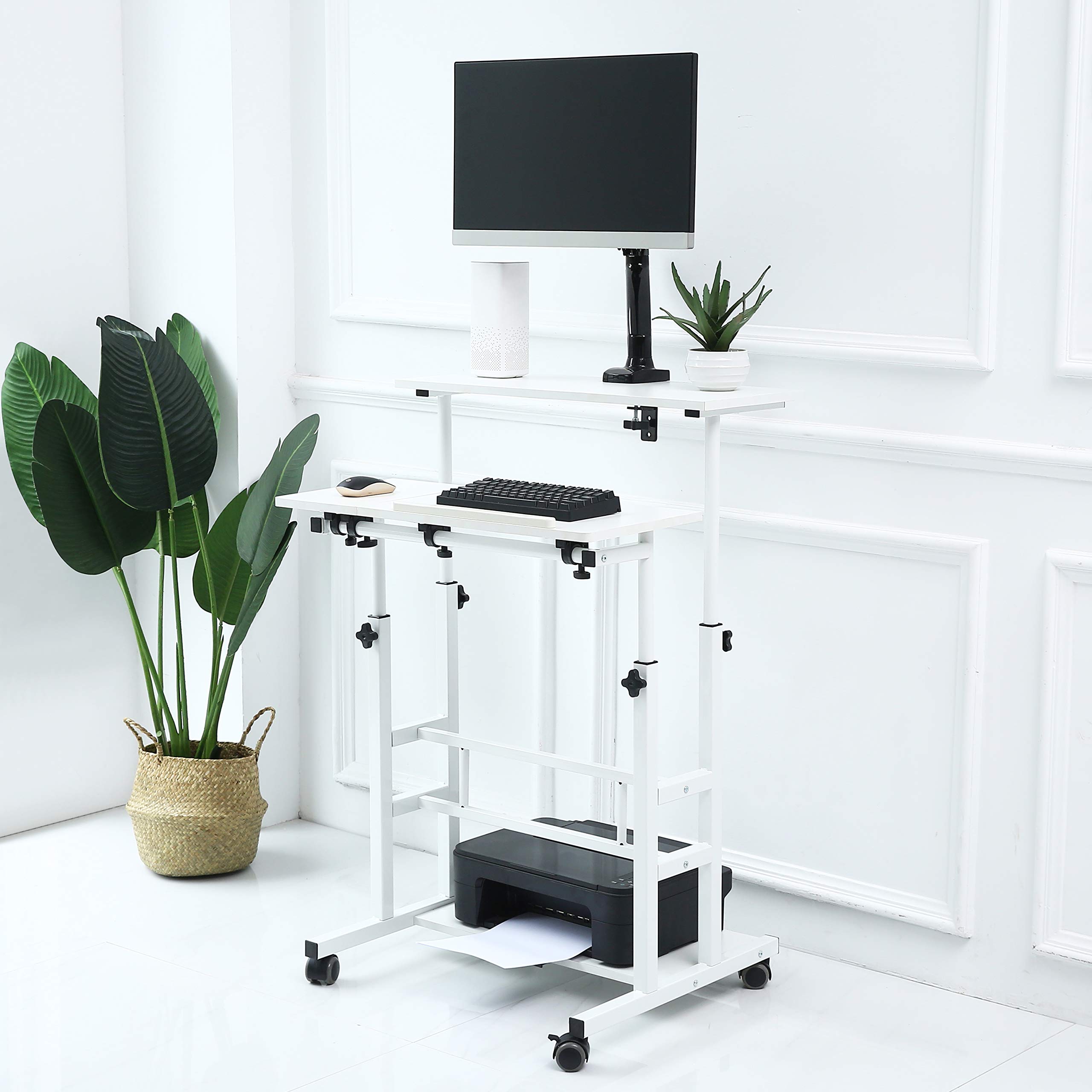 Buy UNICOO Mobile Standing Desk, Height Adjustable Sit Stand