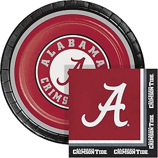 Trendware University of Alabama Paper Plate and Napkin Party Kit, Serves 16