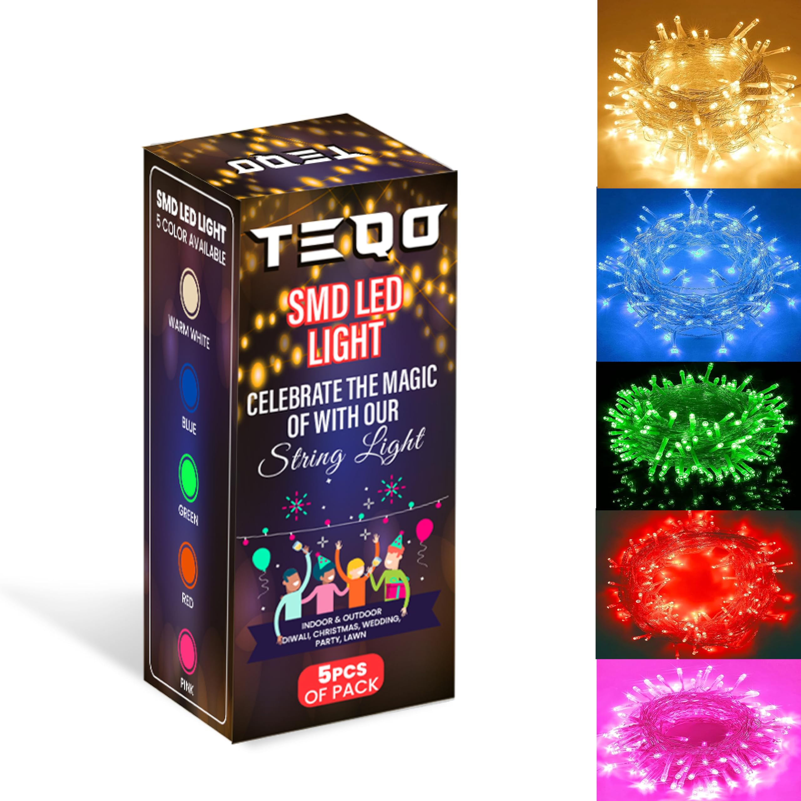 See full amazon price history chart for TEQO String Lights with SMD LED | Steady Serial Bulbs Ladi Decoration | Rice Lights | Lighting for Diwali Christmas (11 Meters, 40 Bulb Each) - Set of 5 (Pack of 5) TEQO String Lights with SMD LED | Steady Serial Bulbs Ladi Decoration | Rice Lights | Lighting for Diwali Christmas (11 Meters, 40 Bulb Each) - Set of 5 (Pack of 5) (B0DBJ2PBQX) Amazon Price History, Amazon Price Tracker