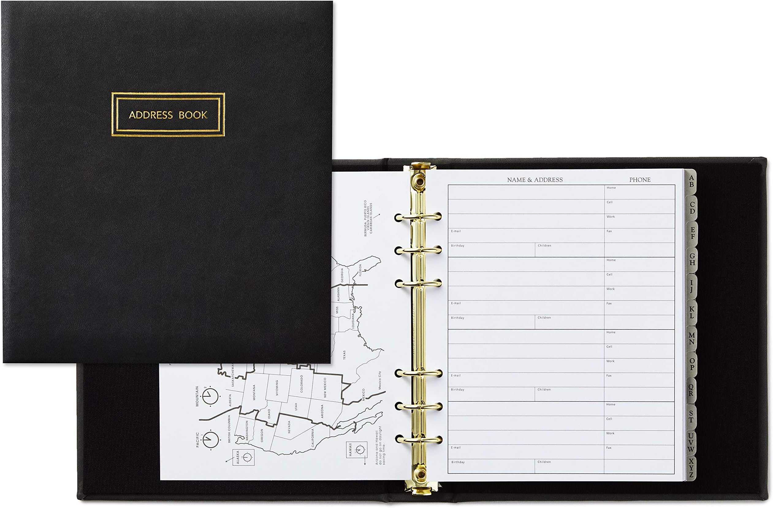Refillable Address Book (Charcoal)