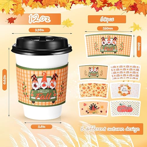 Miniatura 3 de Meanplan Tazas de café desechables de Navidad de 12 onzas con tapas, popotes y fundas de papel de Navidad, tazas de papel de café con tapas planas