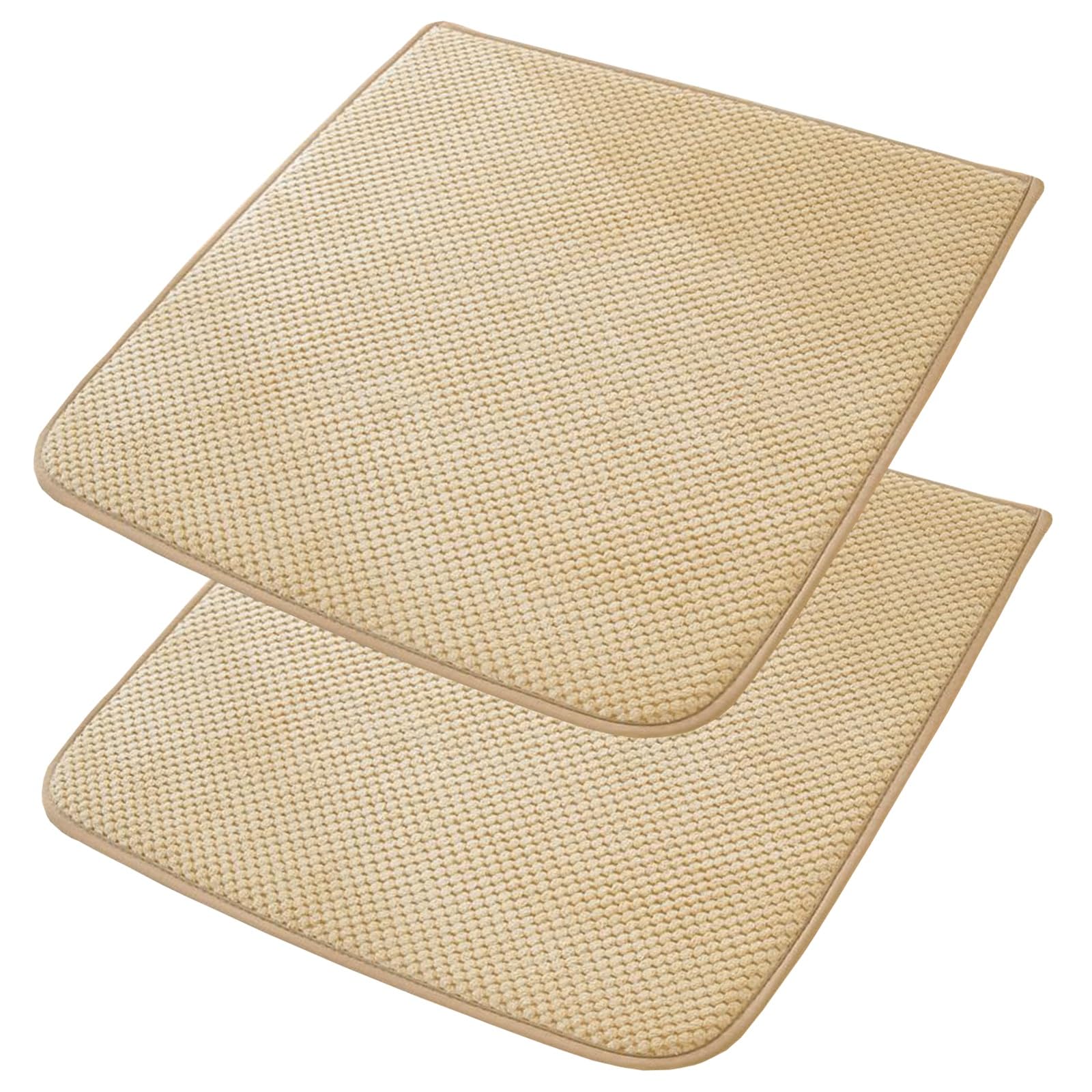 Set of 6/4/2/1 Chair cushions/Seat cushions for dining chairs with ties 45cm x 45cm /40cm x 40cm Seat pads for armchairs/car/garden chairs/dining/chairs office chair(Milk Tea,2_40X45CM)