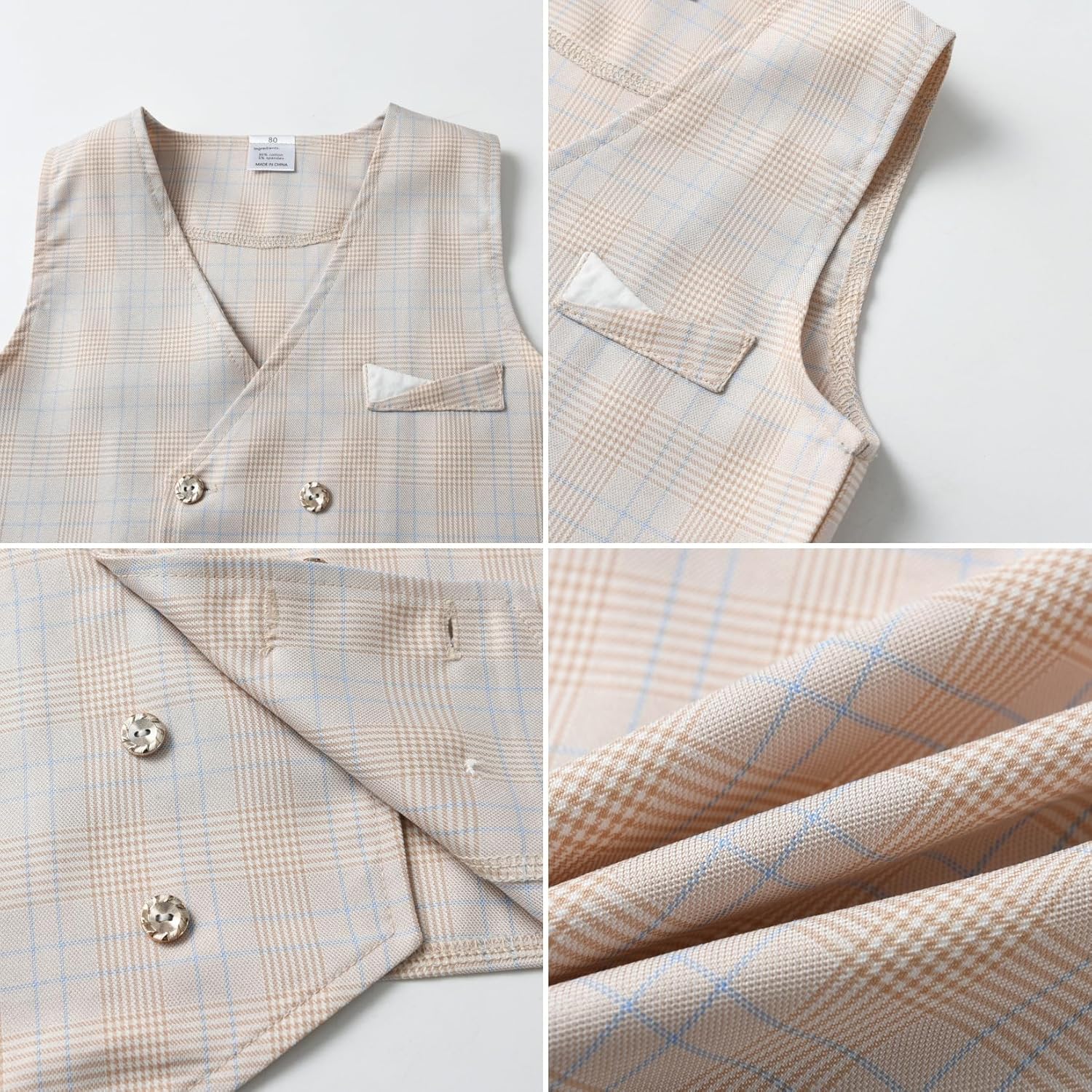 Mud Kingdom Boys Suits for Weddings White Shirts, Vests and Pants Clothes Sets - Image 3