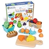 Learning Resources New Sprouts Farm-to-Table Fresh Market - Play Food for Kids Kitchens, Grocery Store, Gifts for Boys and Girls, Ages 18 Months+,27 Pieces