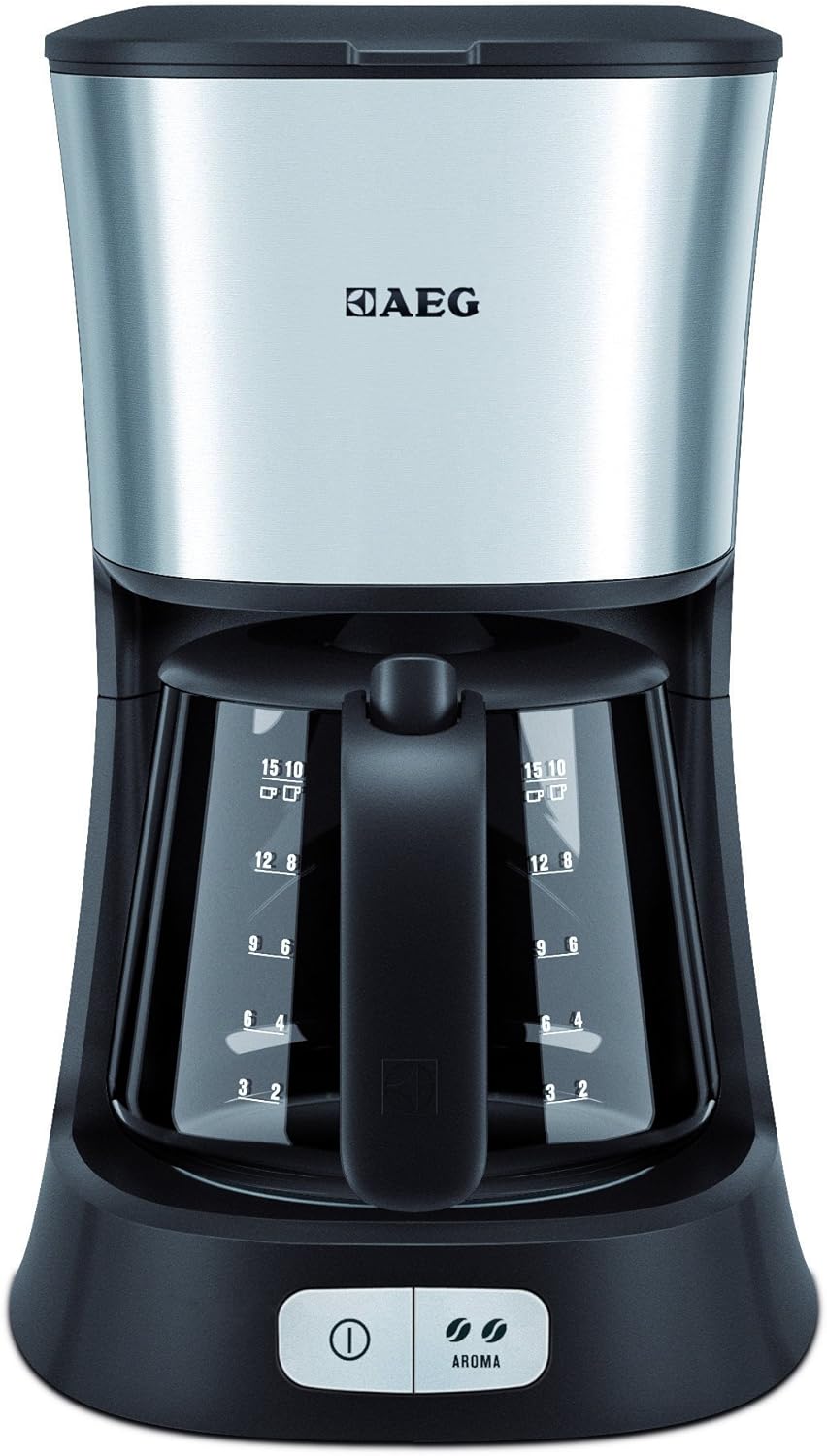 AEG KF5210 Libera installazione Manuale Macchina da caffè con filtro 15tazze Acciaio inossidabile AEG KF5210 Libera installazione Manuale Macchina da caffè con filtro 15tazze Acciaio inossidabile