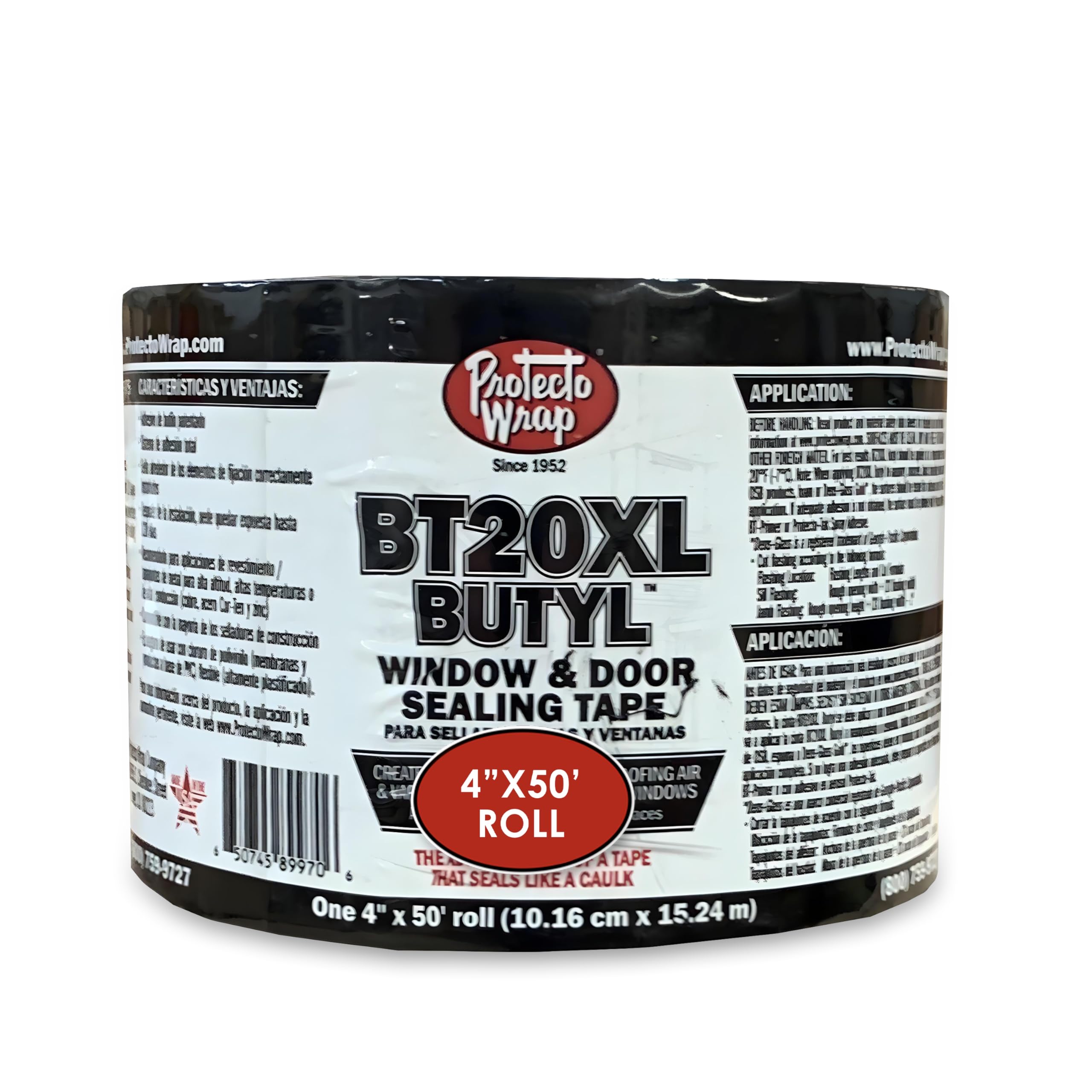 Protecto Wrap BT20XL Butyl SW bande d'étanchéité 4 po x 15,2 m - 8