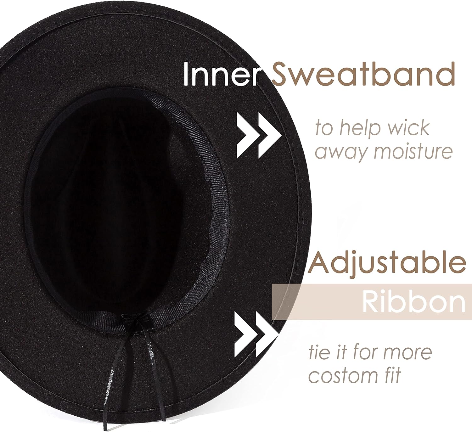 Lisianthus Women Classic Felt Fedora Wide Brim Hat with Belt Buckle - Image 4