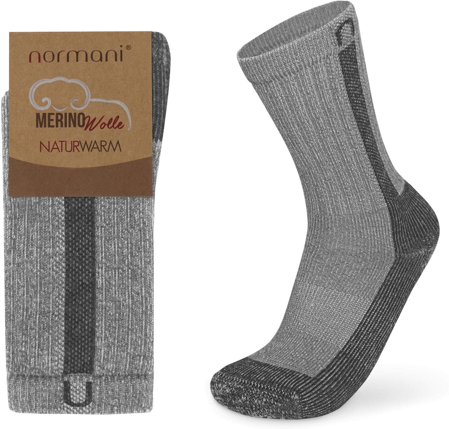 normani 2 Paar Merino Wander- und Arbeitssocken Extrem Stabil für Outdoor Aktivitäten