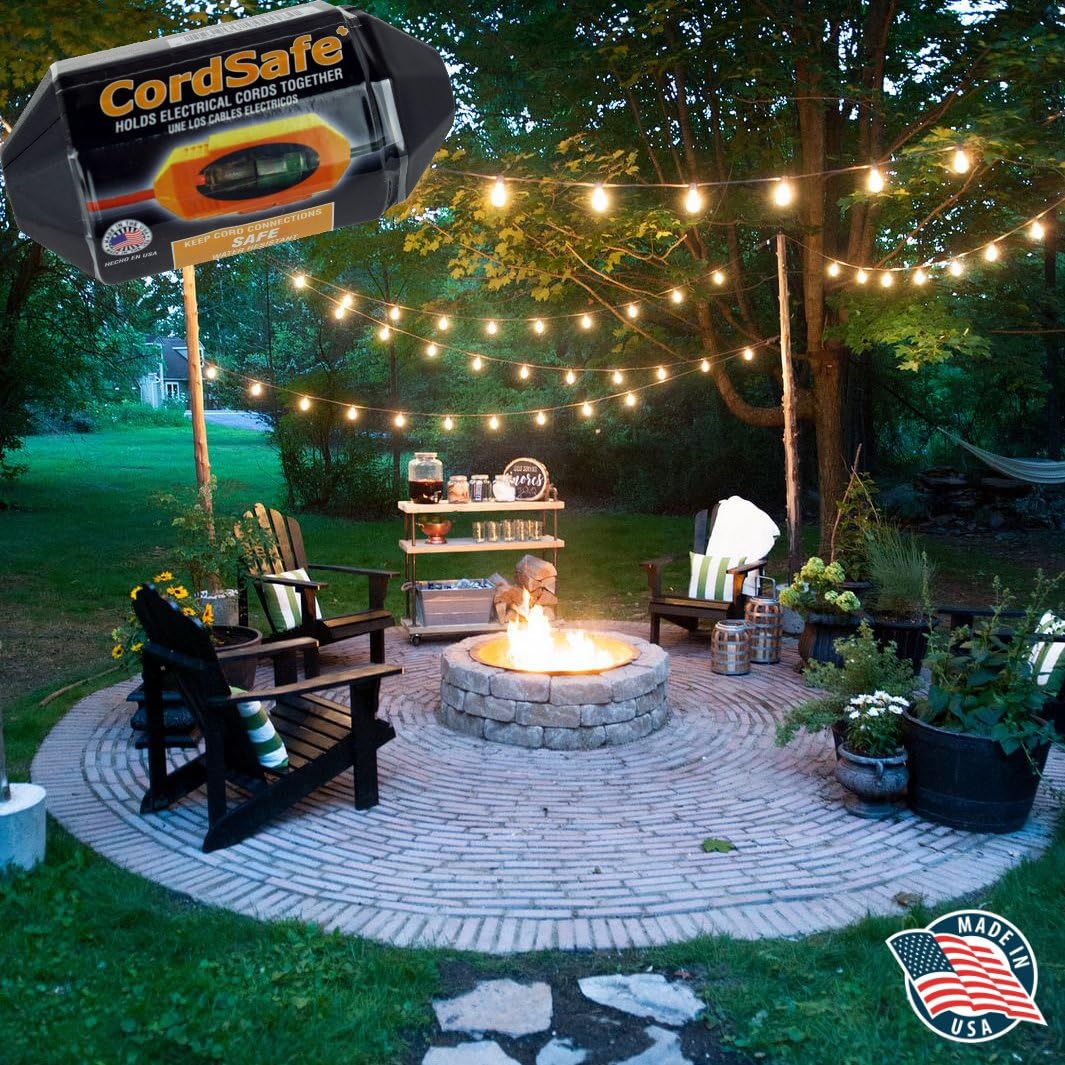 🔥 Cashback up to 70% CORDSAFE 1 Pack Electrical Extension Cord Protective Safety Cover, Water-Resistant Indoor Outdoor, Fits AWG12-18 Cords, Patio Tent Holiday String Lights AV, Power Tools Fans, Camping