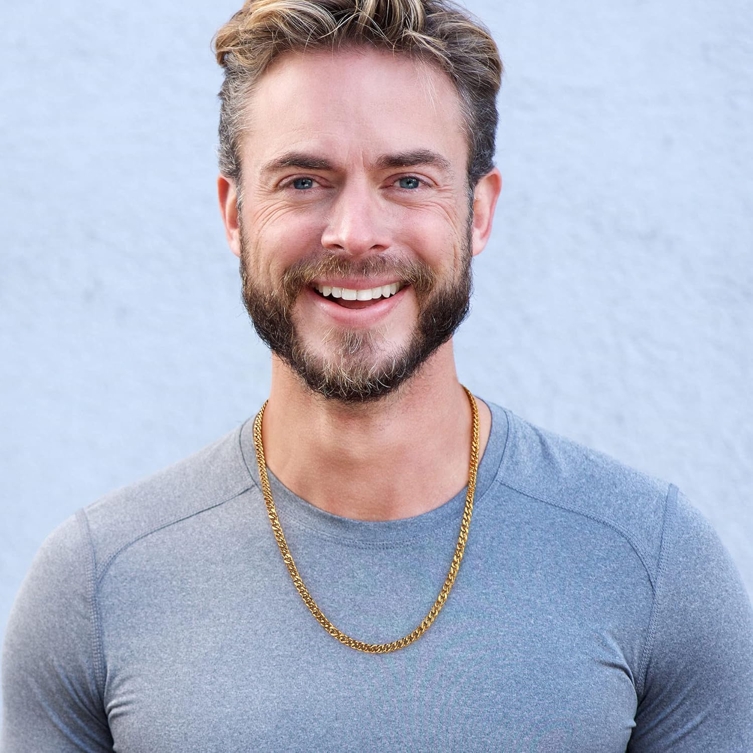 Gifts for Men - Black/Gold/Silver Chunky Cuban Link Chain Stainless Steel Chain for Men Gift Birthday Anniversary Jewelry Gifts for Dad Husband Brother Son - Image 2