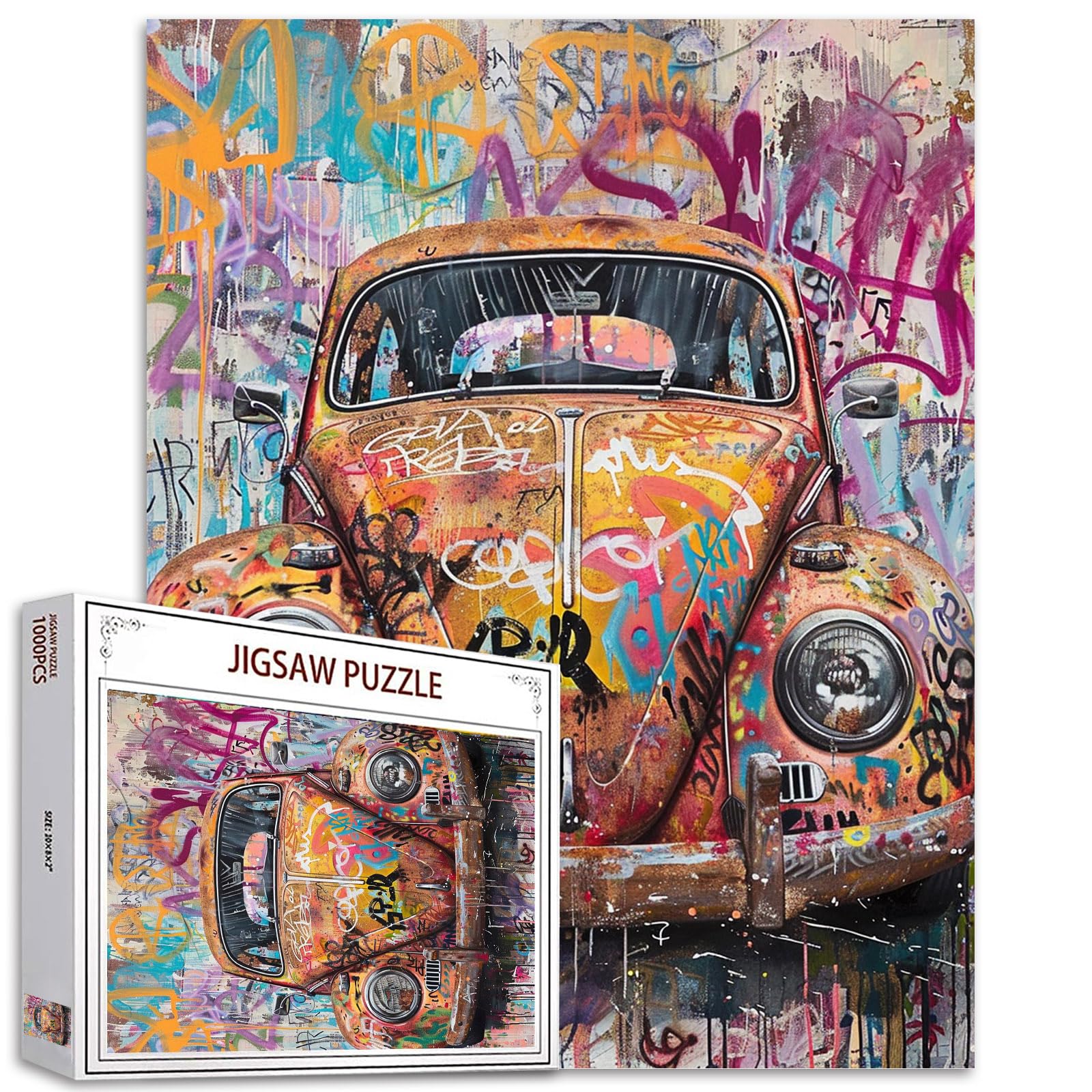 Rompecabezas De Fútbol 1000 Piezas Tucocoo - Diseño Graffiti Colorido, 70 X 50 Cm, Ideal Para Adultos Y Familia