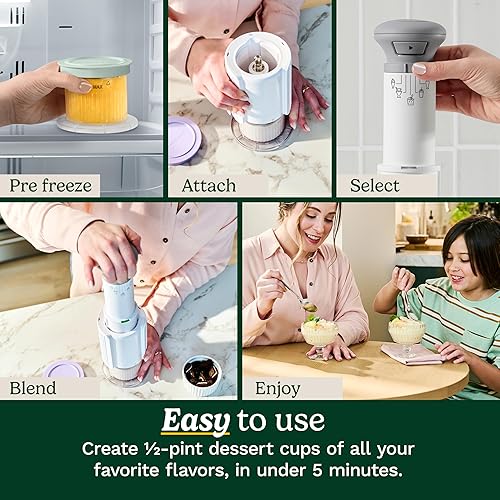 Miniatura 6 de Cuisinart FastFreeze 5-en-1 máquina para hacer helado, sorbete, batidos, granizados y postres congelados mixtos, máquina compacta, fácil de usar,