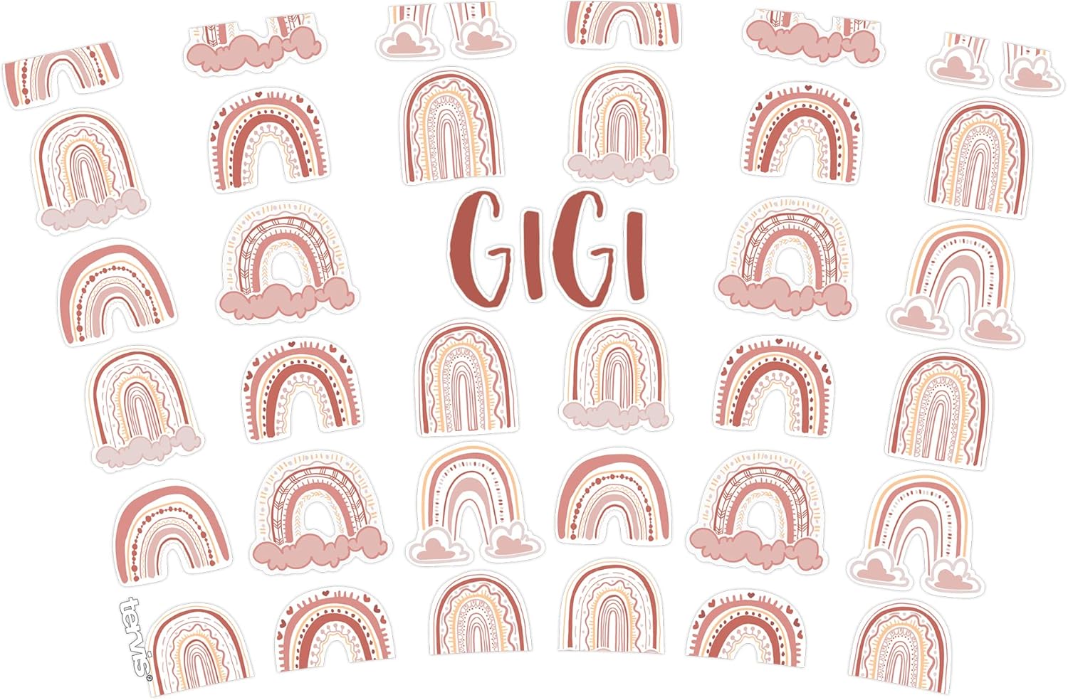 Tervis BOHO Rainbow Gigi Made in USA Double Walled Insulated Tumbler Travel Cup Keeps Drinks Cold & Hot, 16oz, Gigi - Image 2