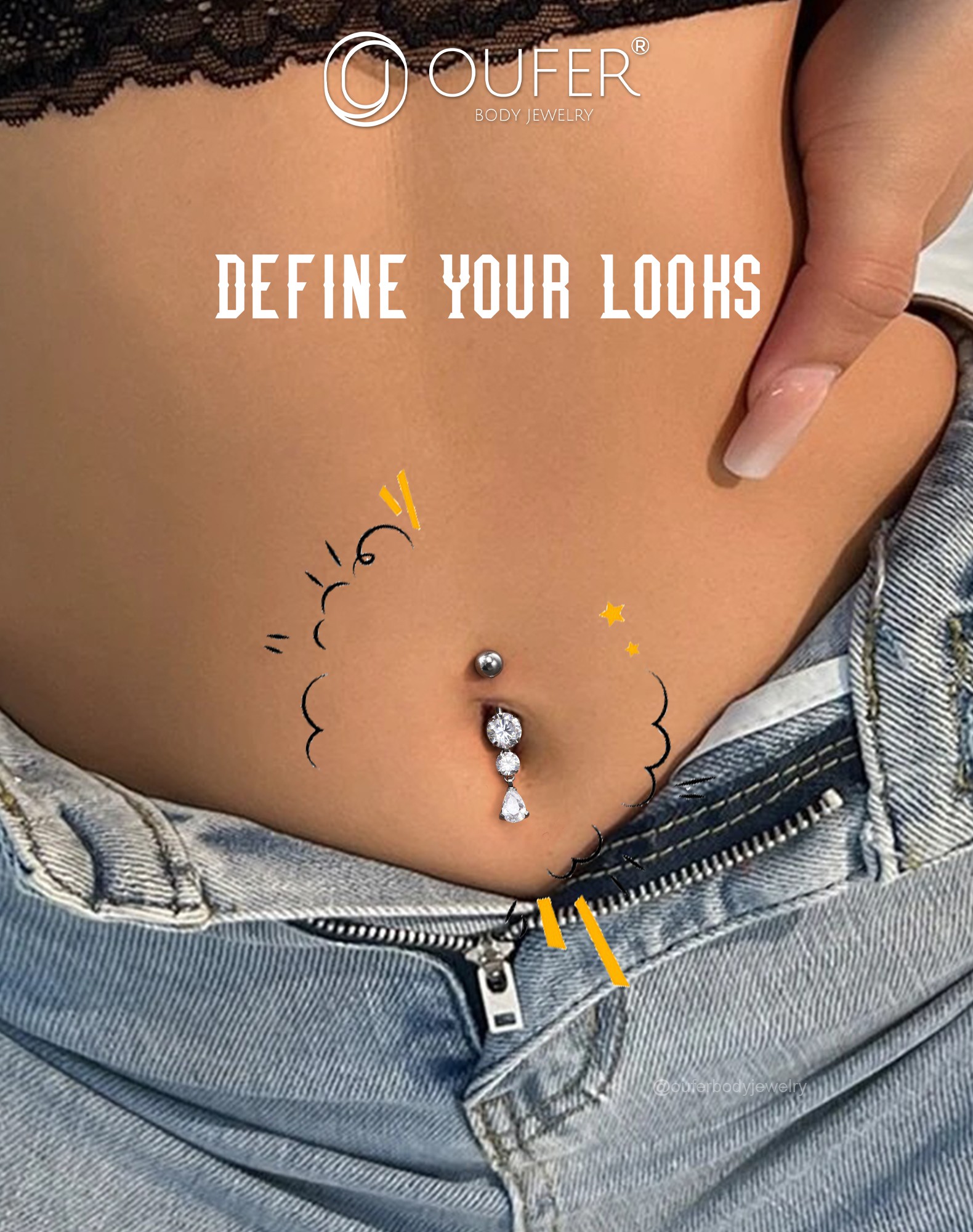 OUFER 14G 8 Mm Piercing Nombril En Titane G23 Boule De Piercing De