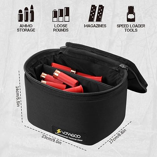 Miniatura 4 de VOTAGOO GEAR Bolsa táctica de munición, bolsa de transporte de municiones desmontable para espacio interior con parches de identificación, bolsa de
