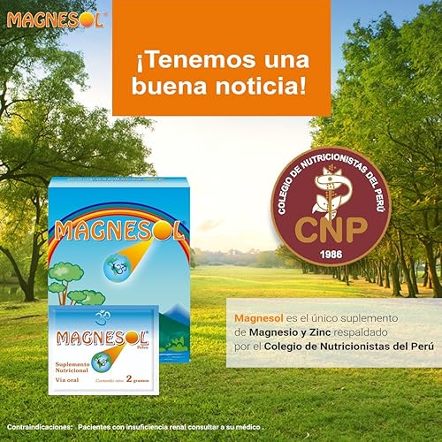 Miniatura 2 de Suplemento de magnesio - Cloruro de magnesio con óxido de zinc - Forma de polvo - 260 mg / 33 bolsitas 1 paquete