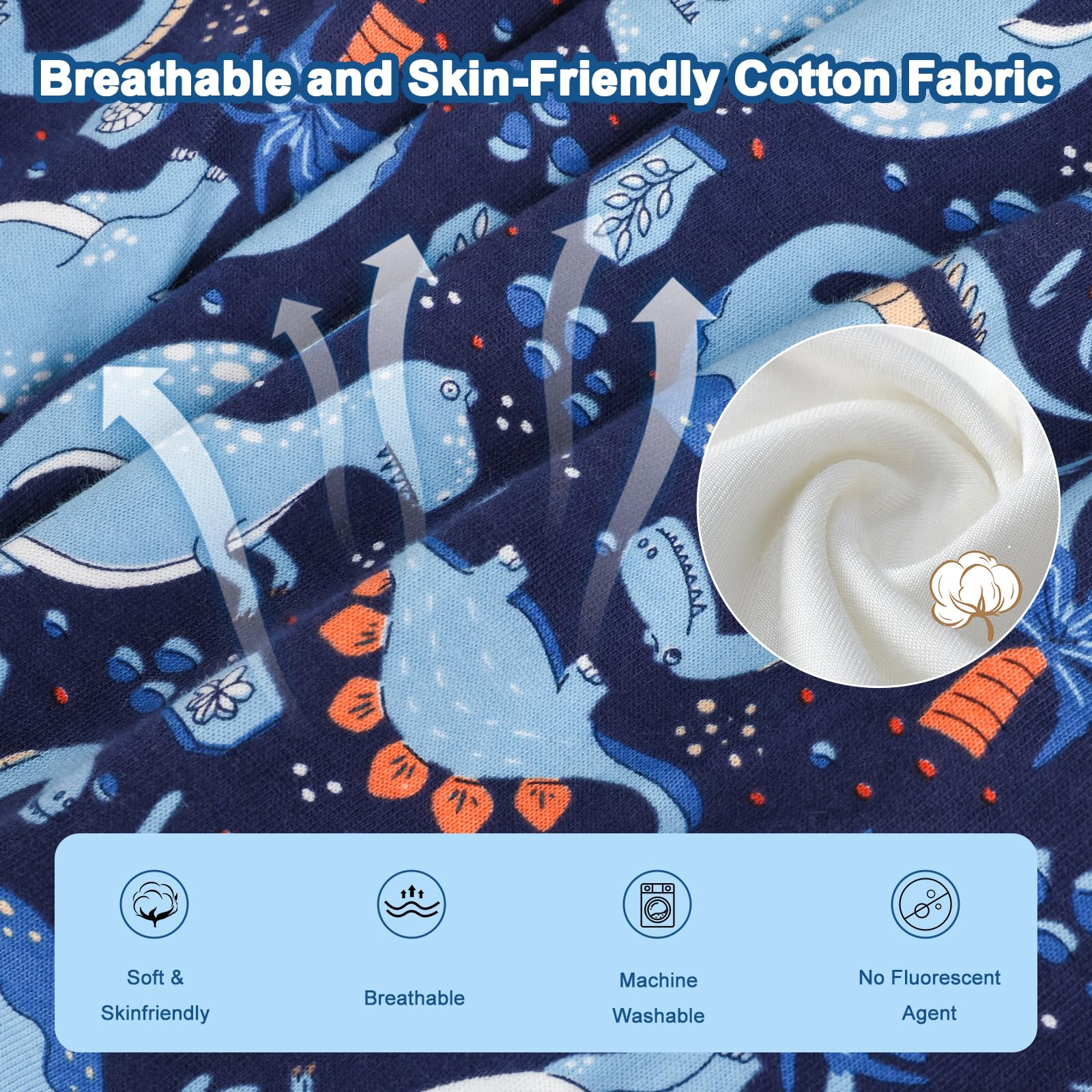 MOEMOE BABY Calzones de Entrenamiento, Algodón Bragas de Aprendizaje para niños el orinal nocturno, Pantalones de pañales para niños, azul, 2-3 años